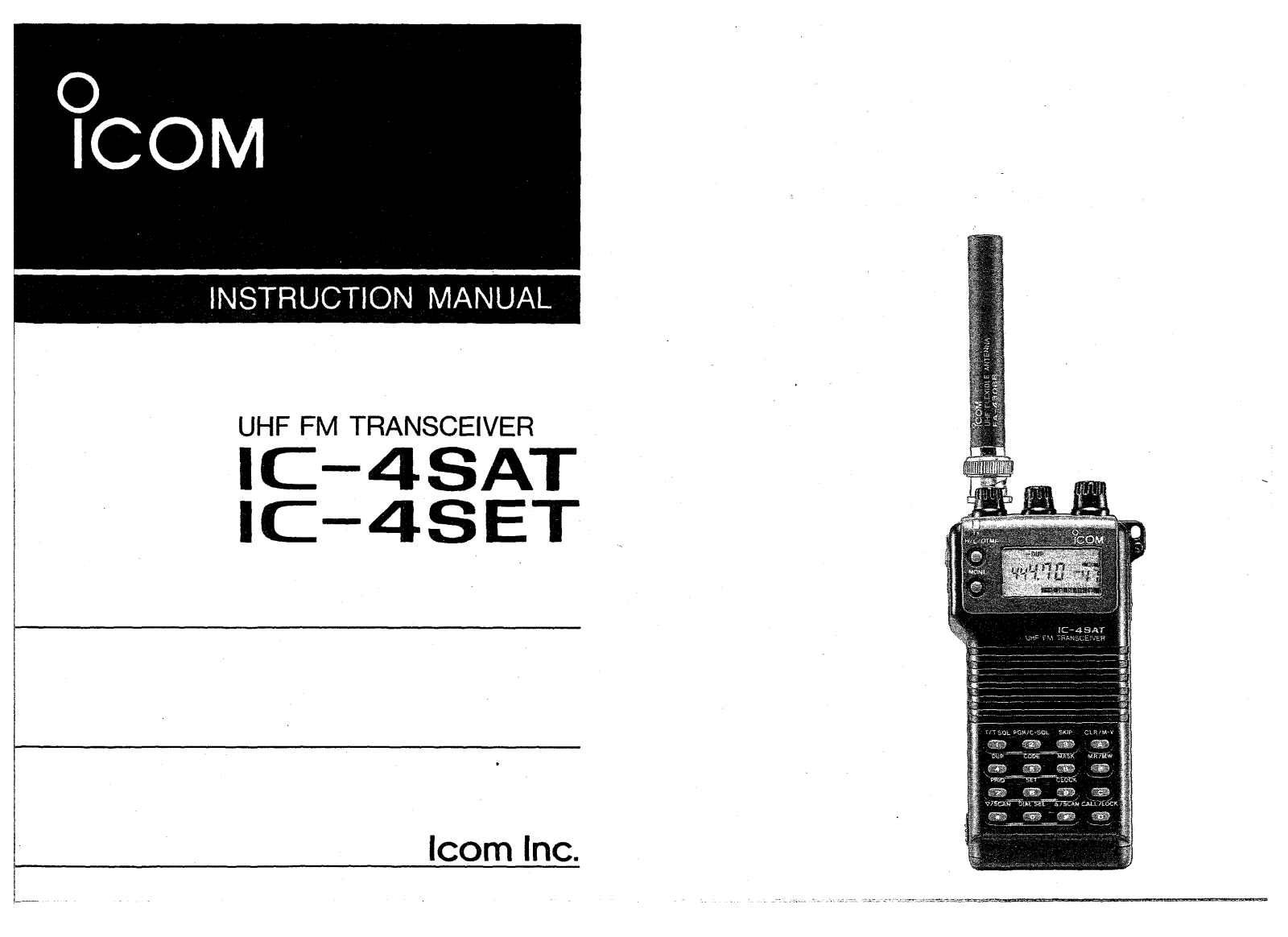 Icom IC-4SET, IC-4SAT User Manual