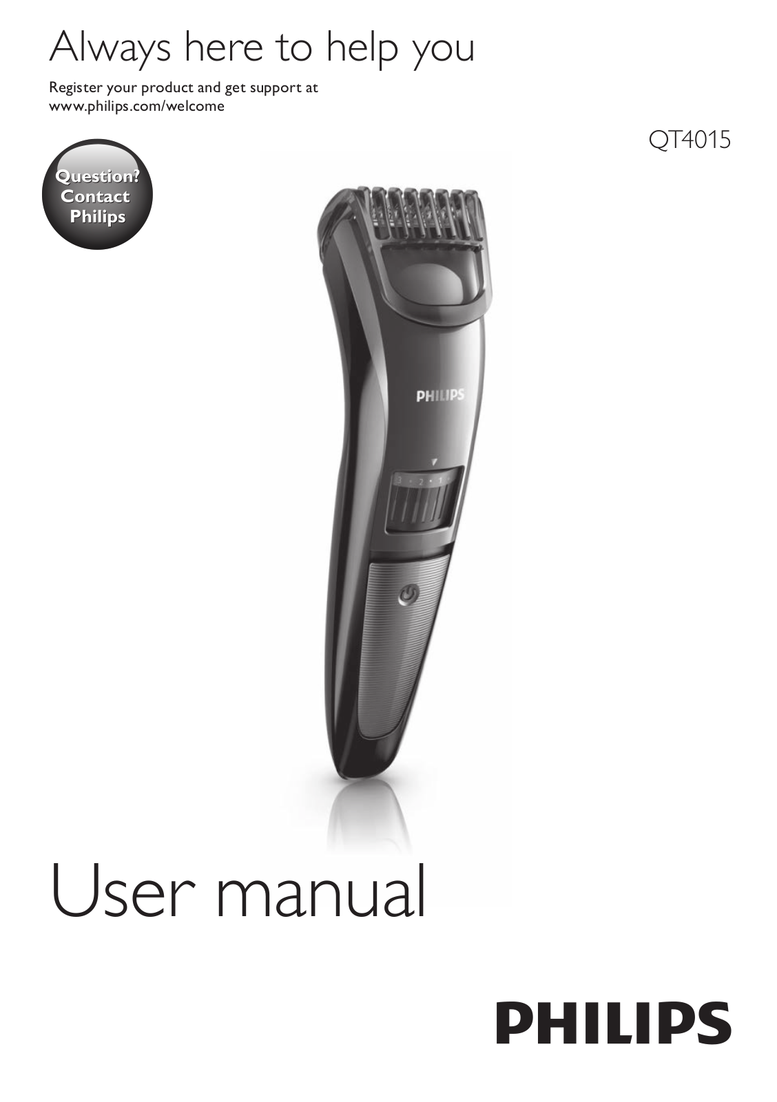 Philips QT4015/15 User manual