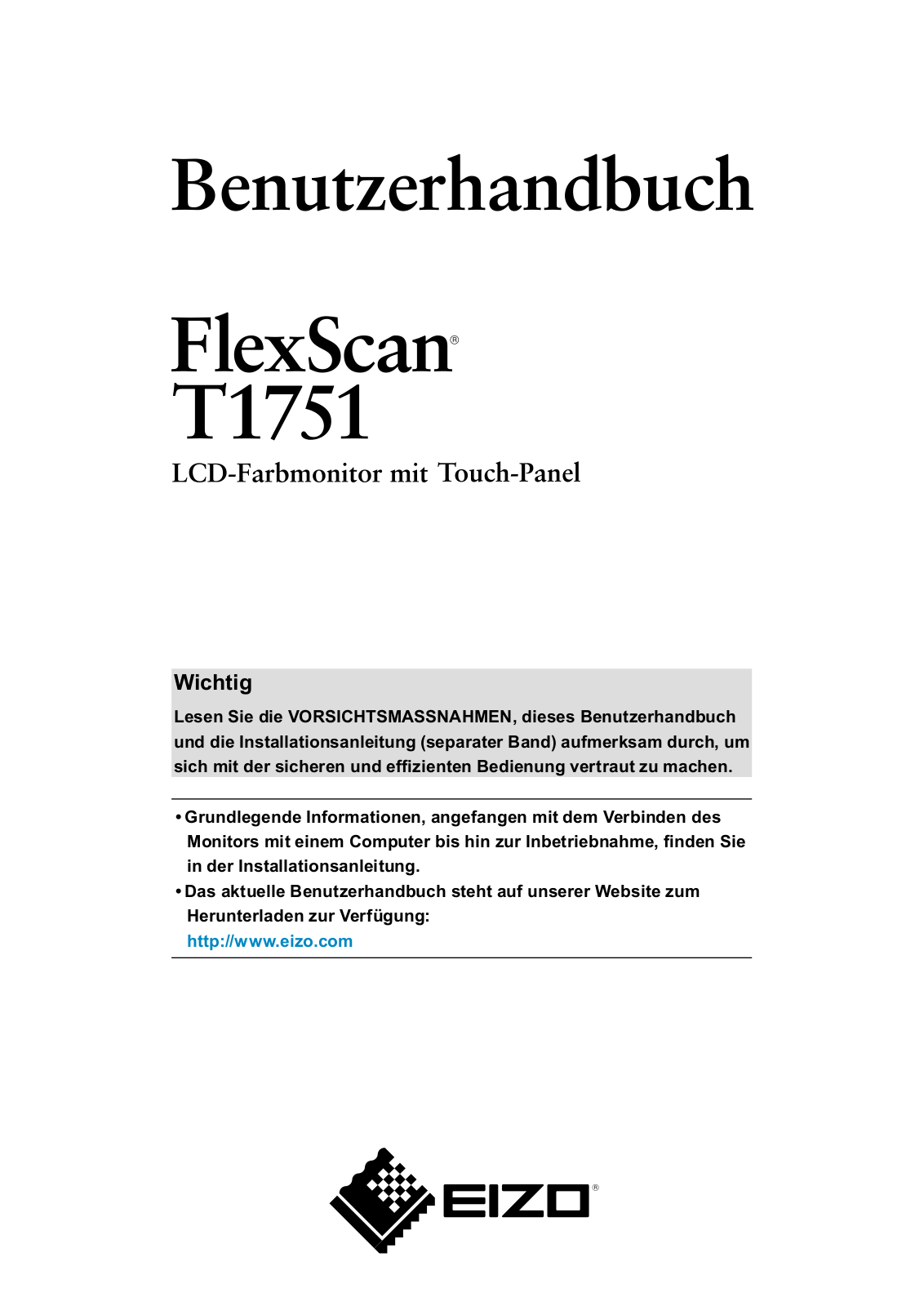 Eizo FLEXSCAN T1751 User Manual