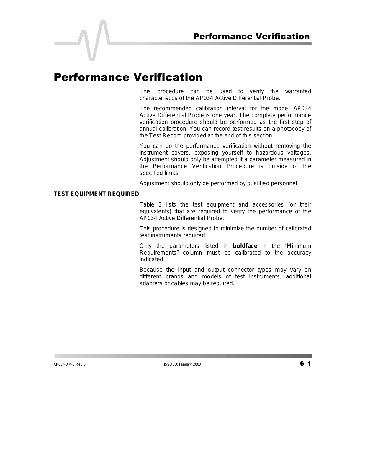 Lecroy AP034-OM-E-06 User Manual