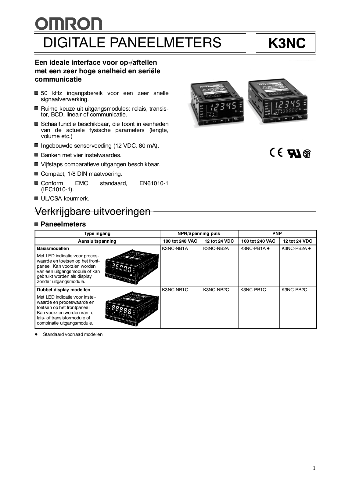 Omron K3NC DATASHEET