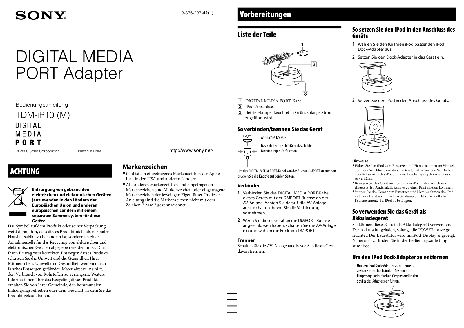 Sony TDM-IP10 User Manual