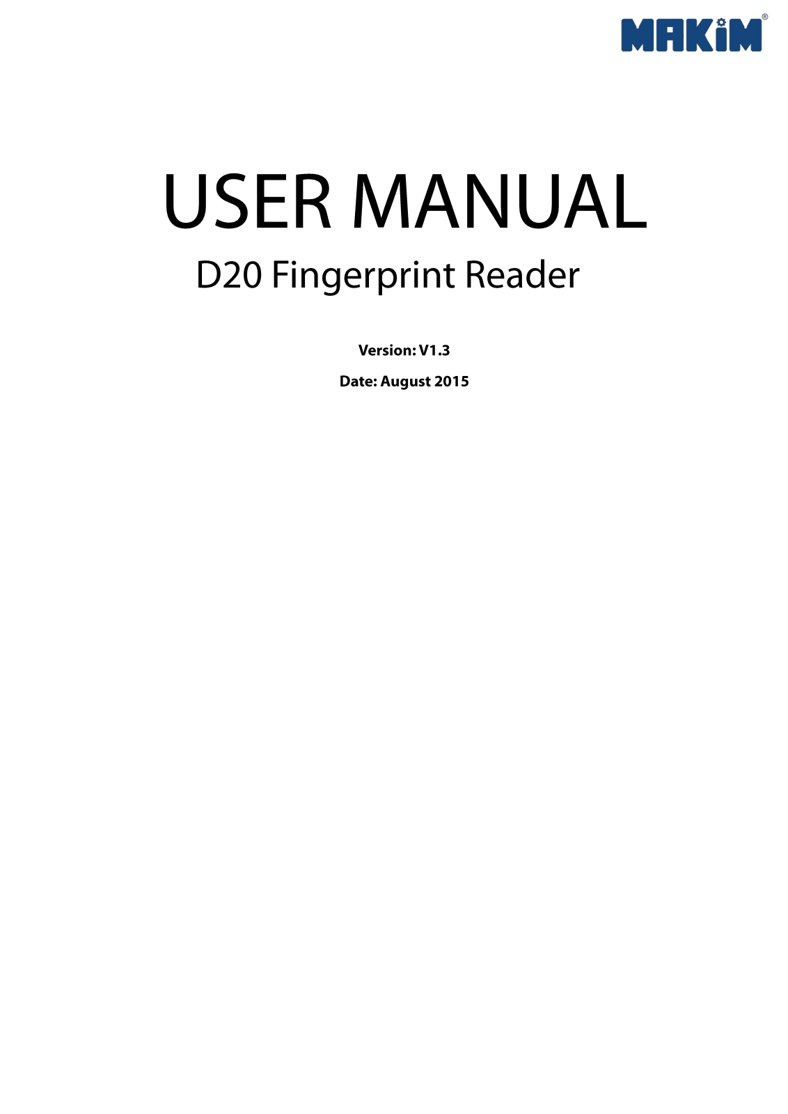 Makim D20 User Manual