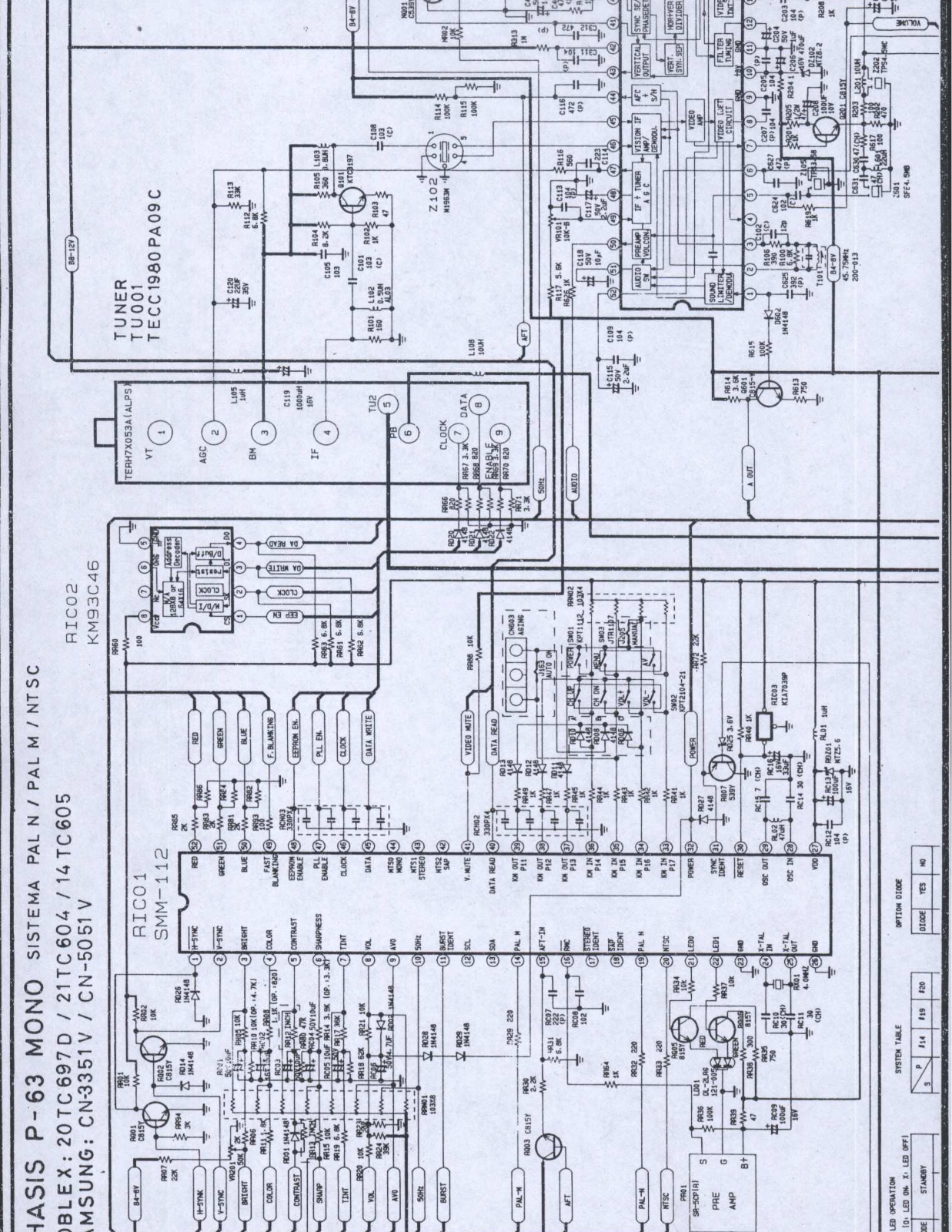 NOBLEX 14TC605, 20TC697D, 21TC604 Diagram