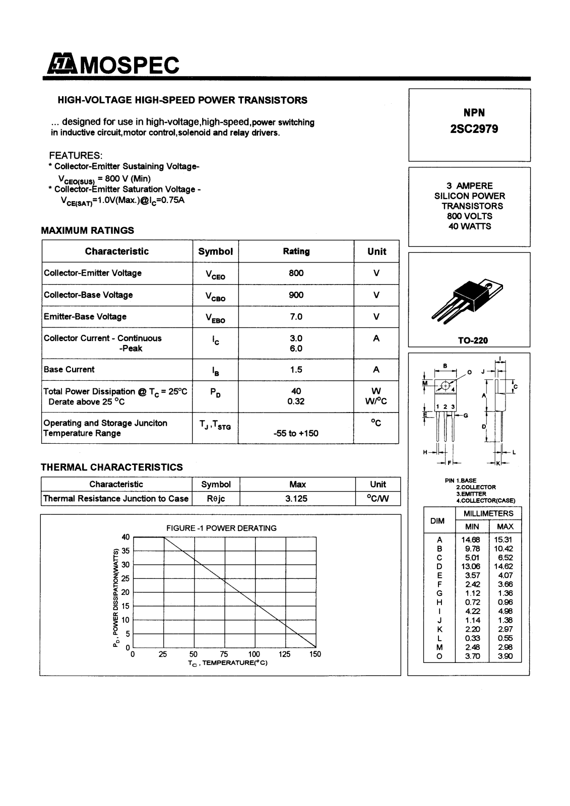 MOSPEC 2SC2979 Datasheet