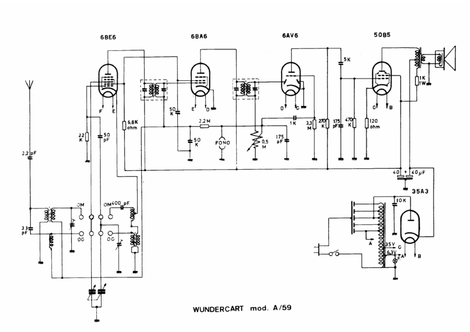 Wundercart a59 schematic