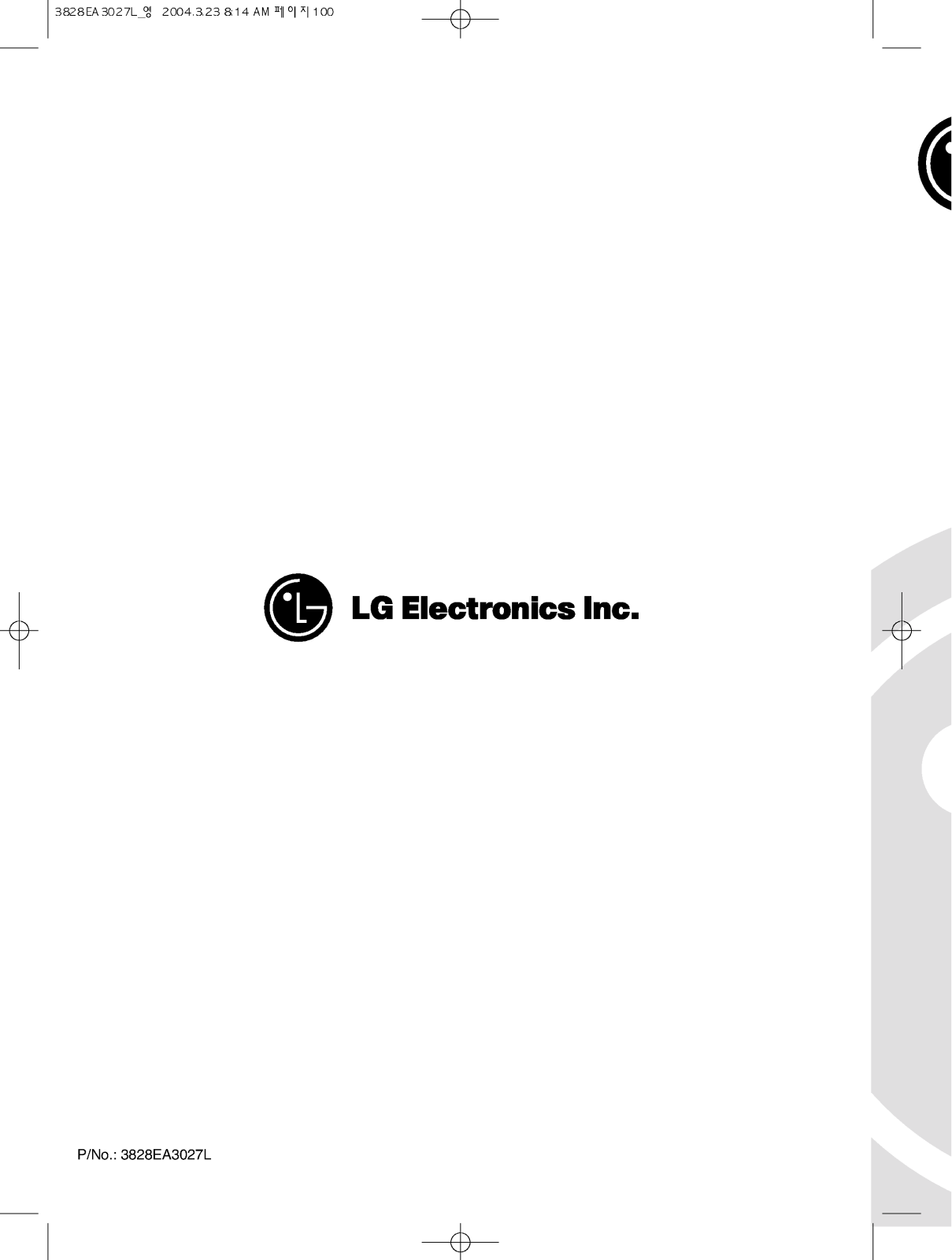 LG WF-T855A User Manual