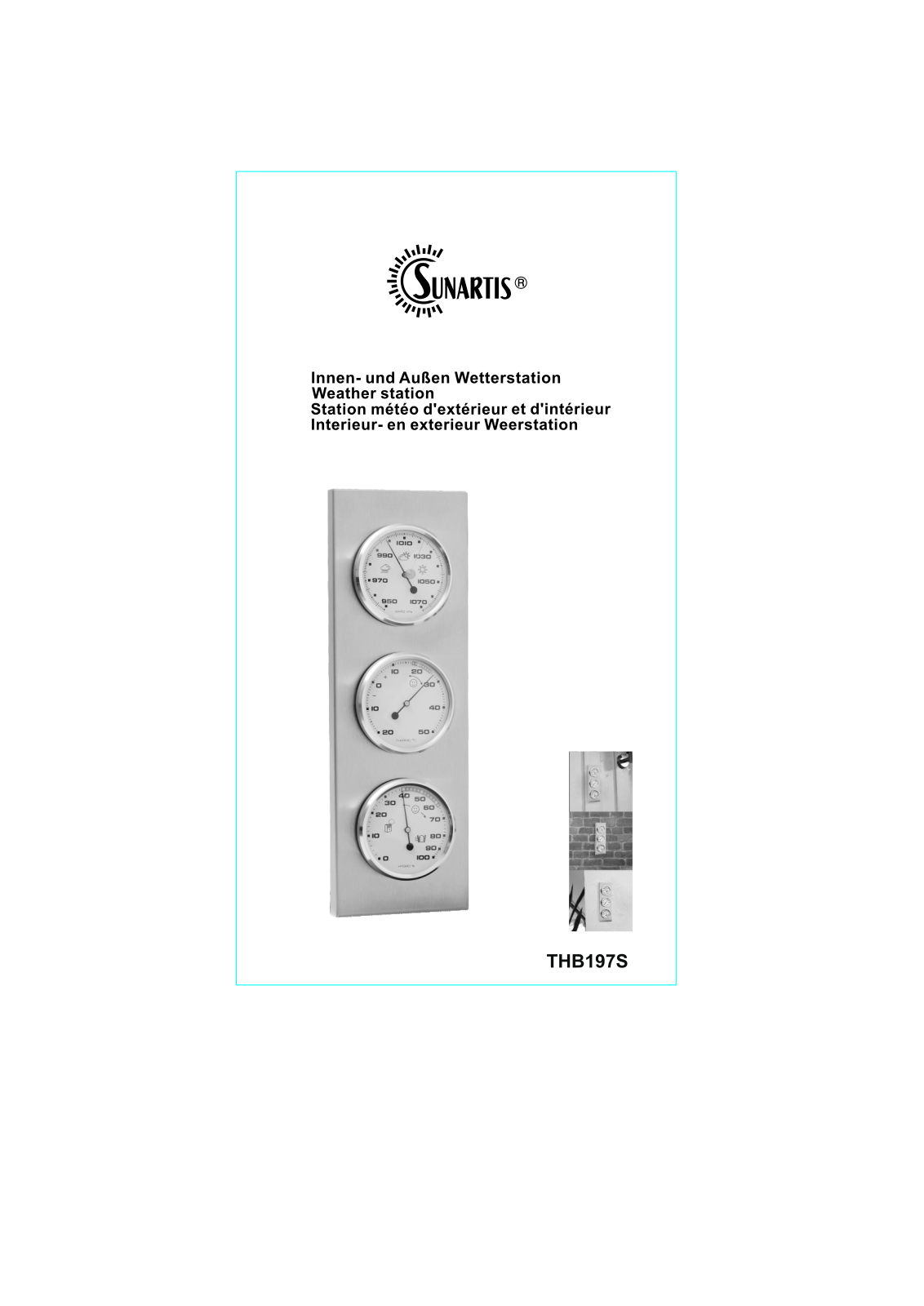 Sunartis THB 197 User guide