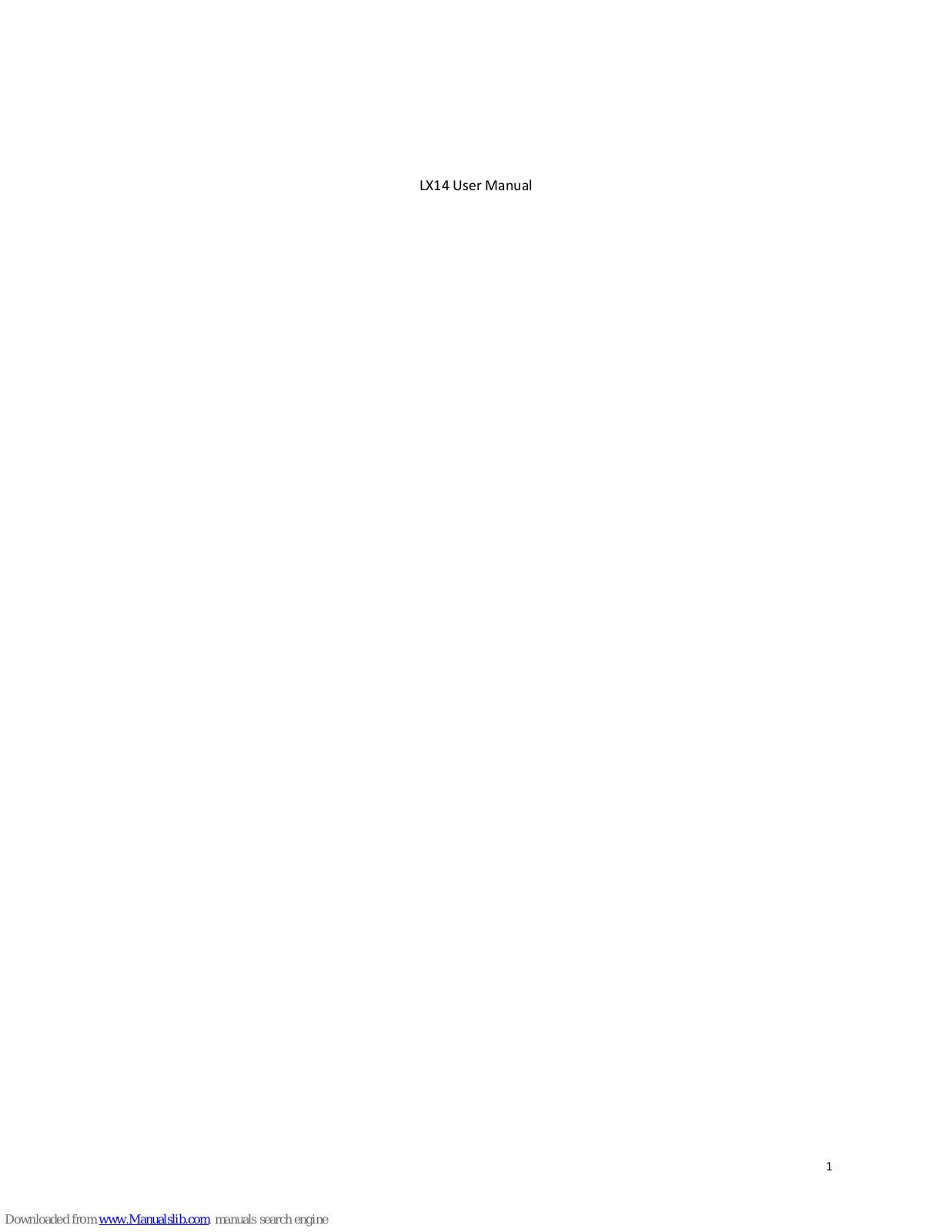 Lanix LX14 User Manual - ManualMachine.com