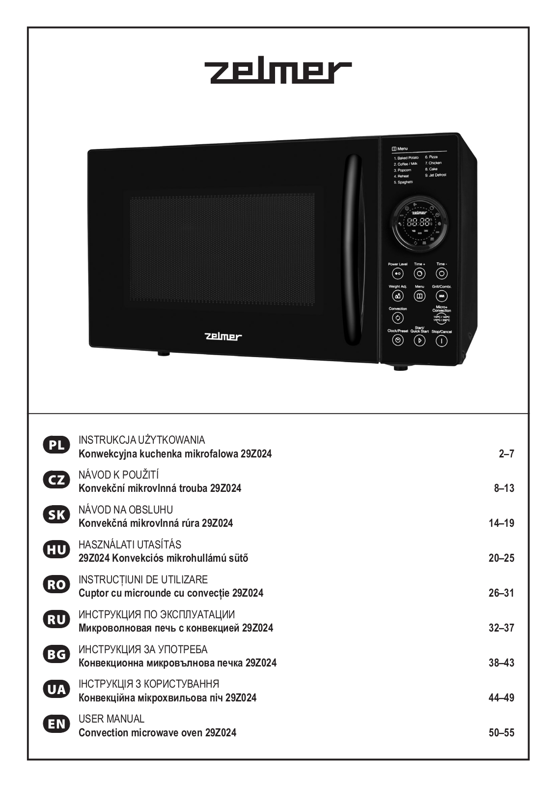 Zelmer 29Z024 User Manual