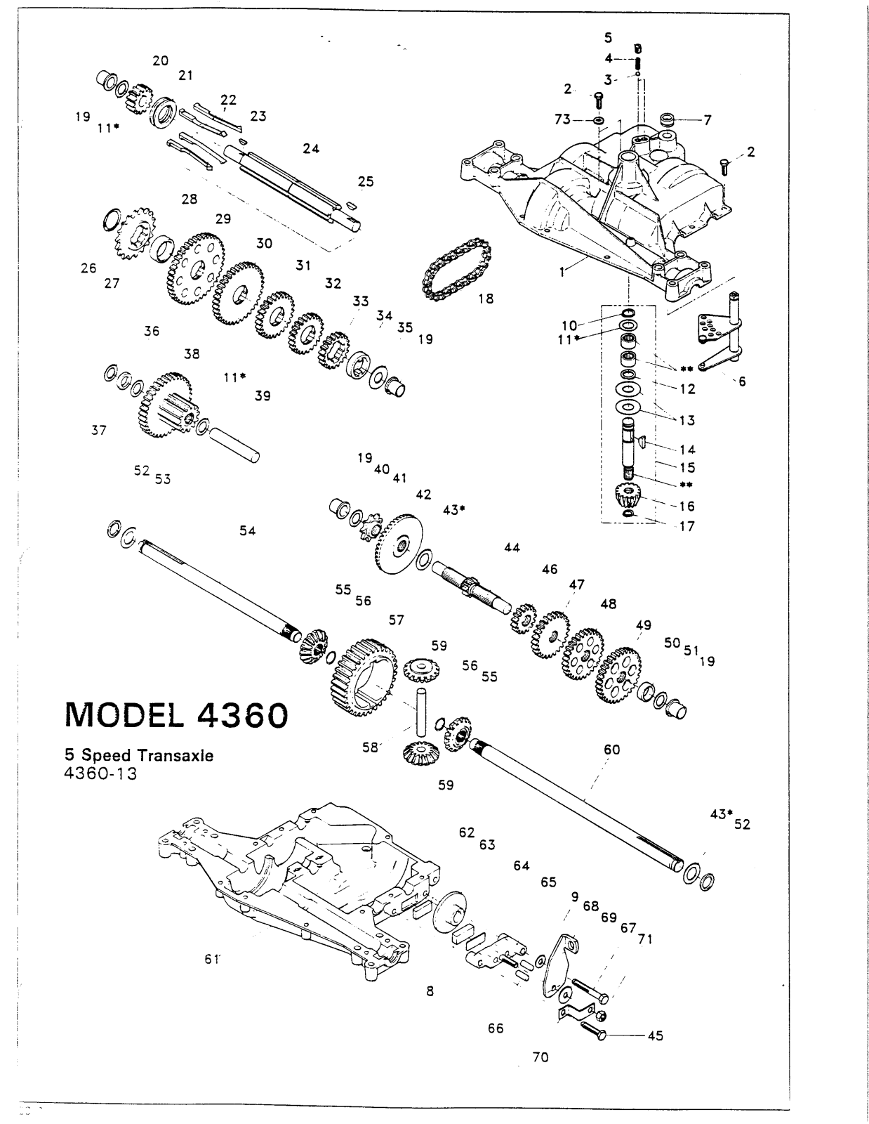 Dana 4360-13 Parts List