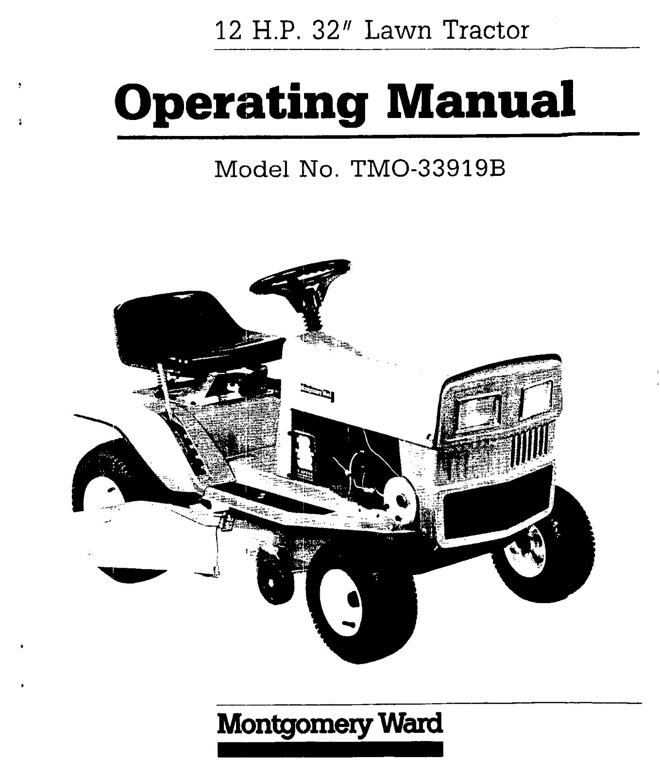 Bolens TMO-33919B User Manual