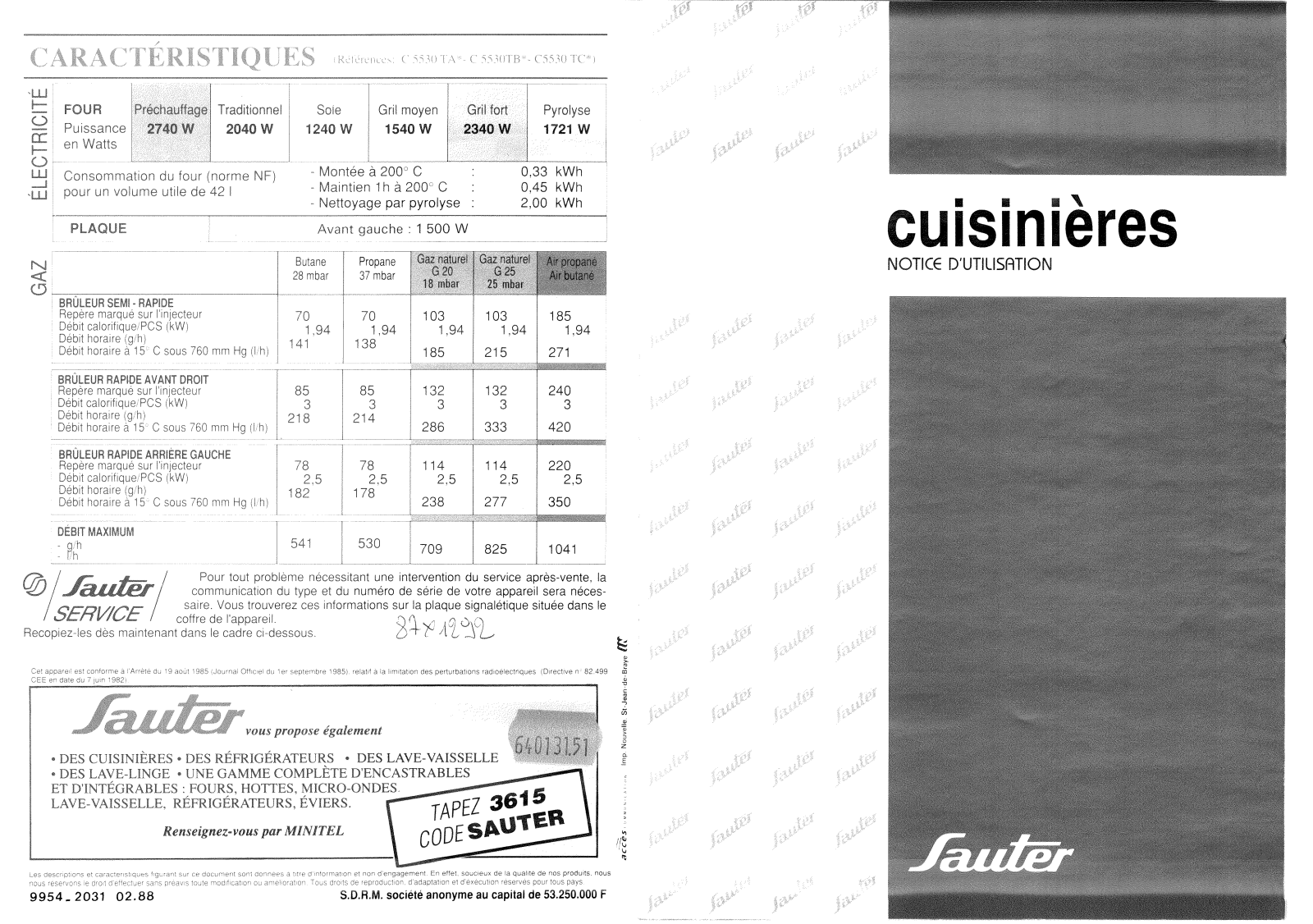 SAUTER C5530TB1, C5530TBB, C5530TBN, C5530TC1, C5530TCB User Manual