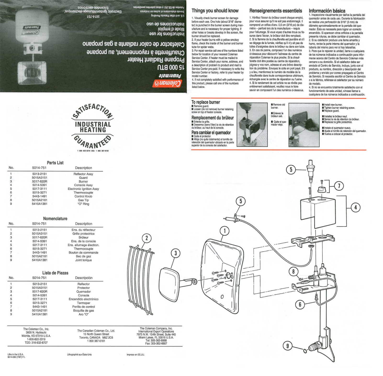 Coleman Powermate 15 000 BTU User Manual