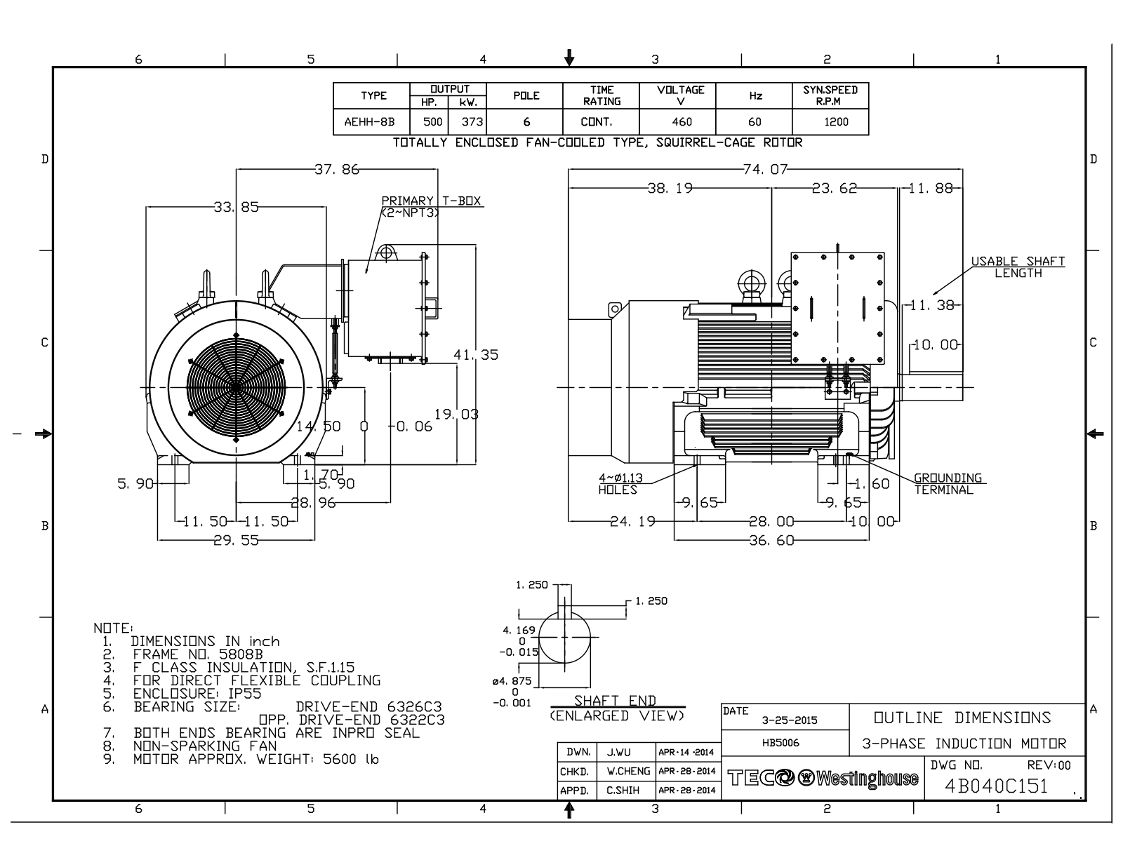 Teco HB5006 Reference Drawing