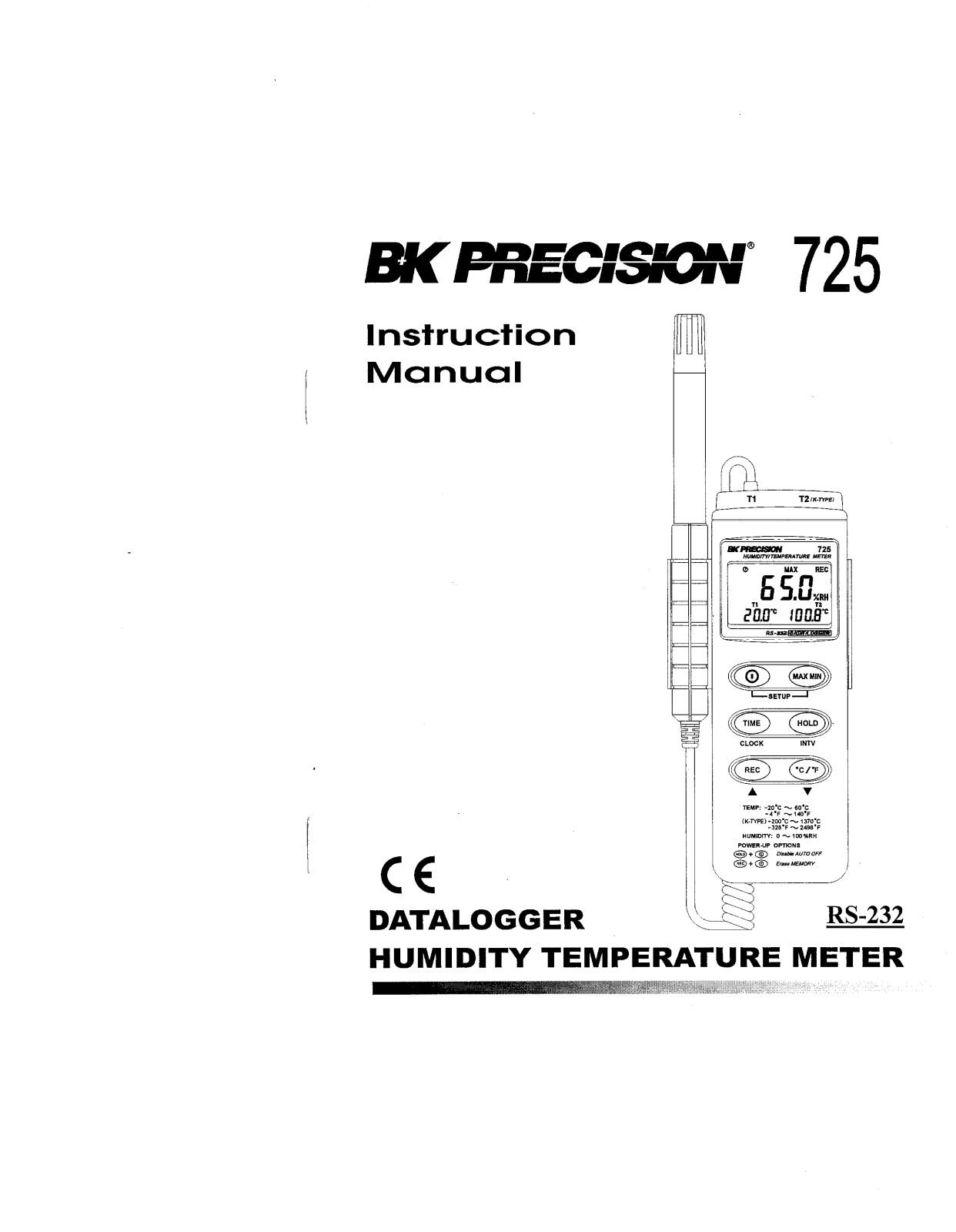 BK Precision 725 User Manual