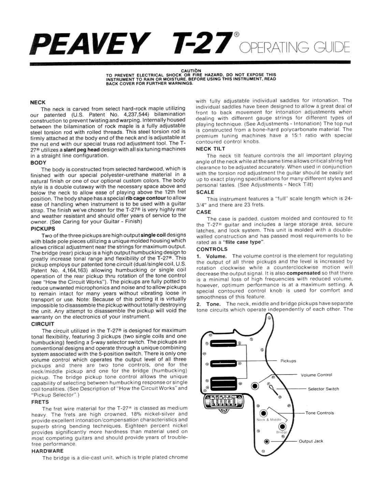 Peavey T-27 User Manual