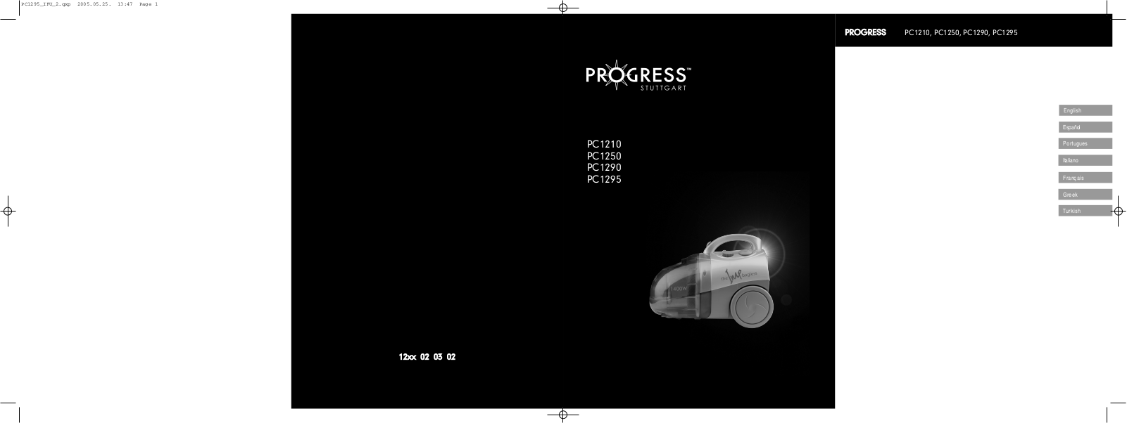 PROGRESS PC 1210, PC 1250 User Manual