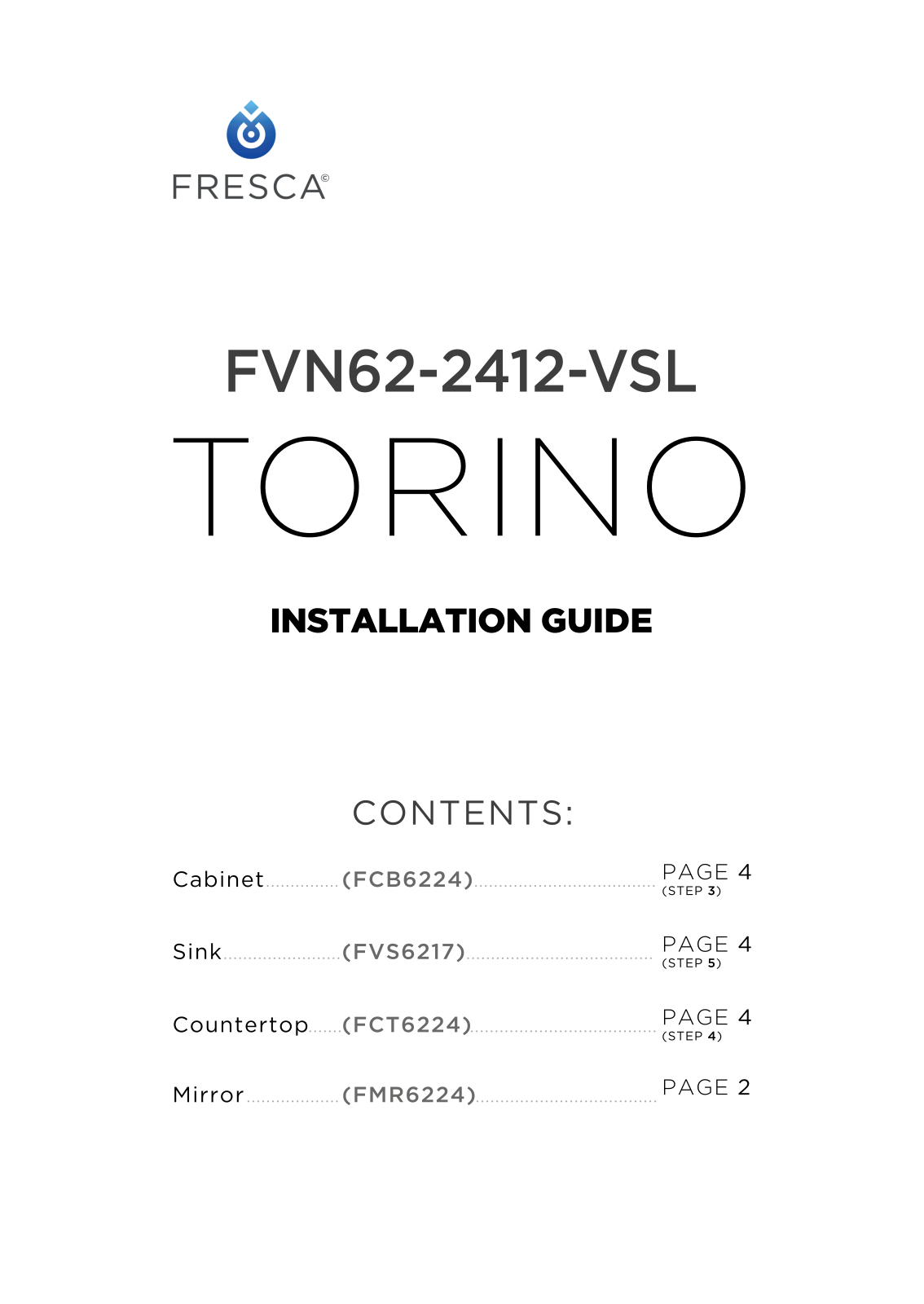 Fresca FBH2017 Installation & Assembly - ManualMachine.com