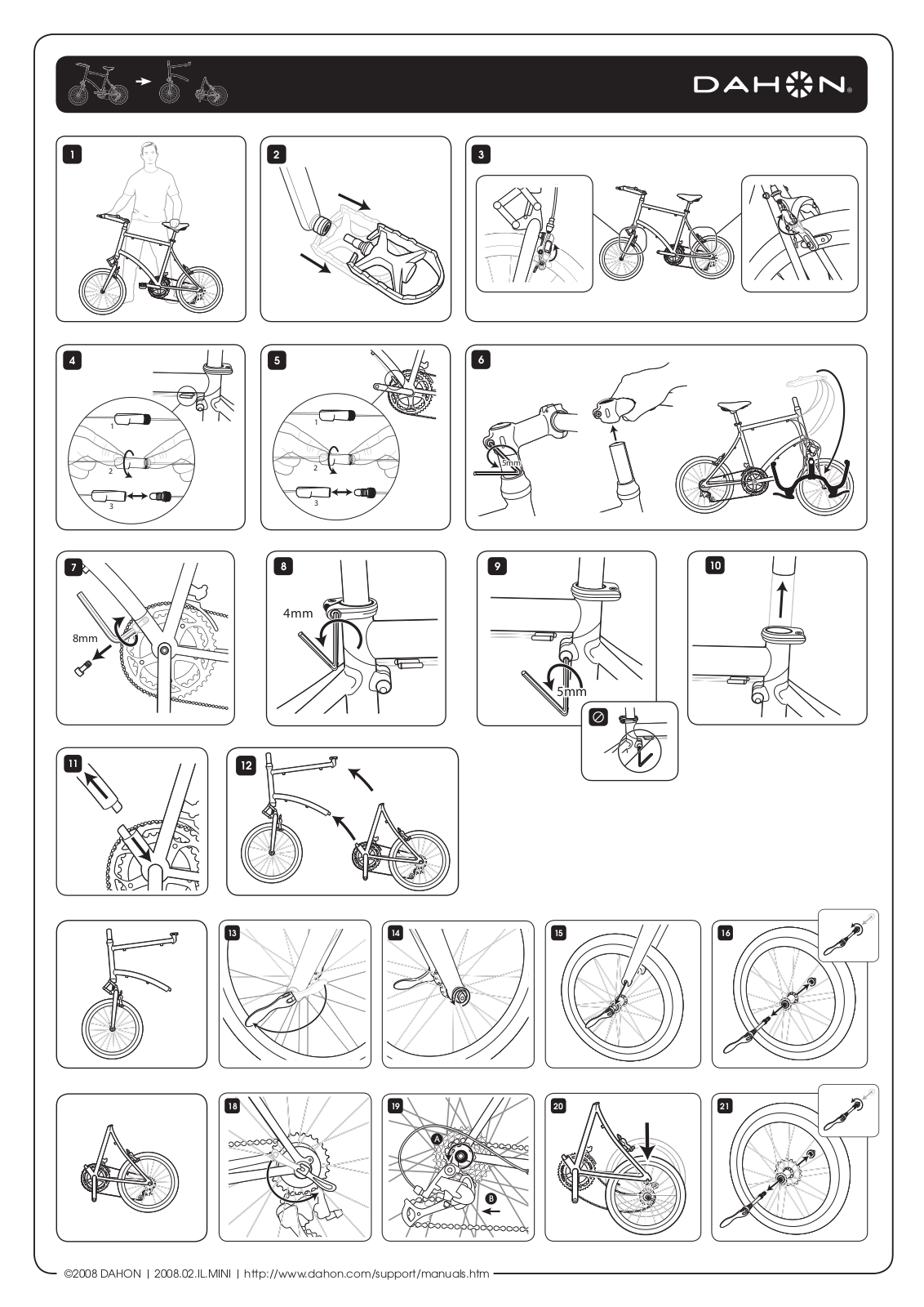 Dahon PAQ MINI Instructions Manual