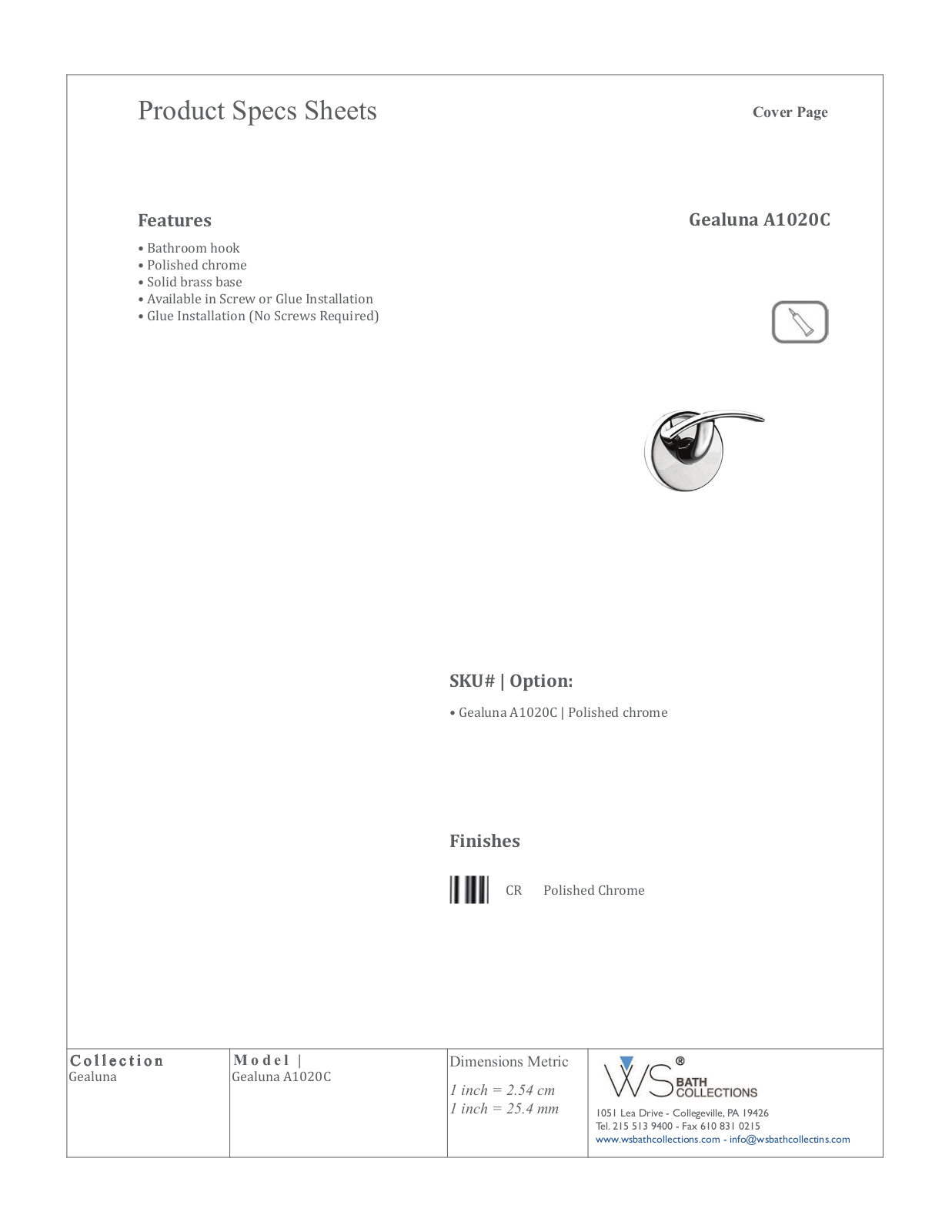 WS Bath Collections WSO3063 Specifications - ManualMachine.com