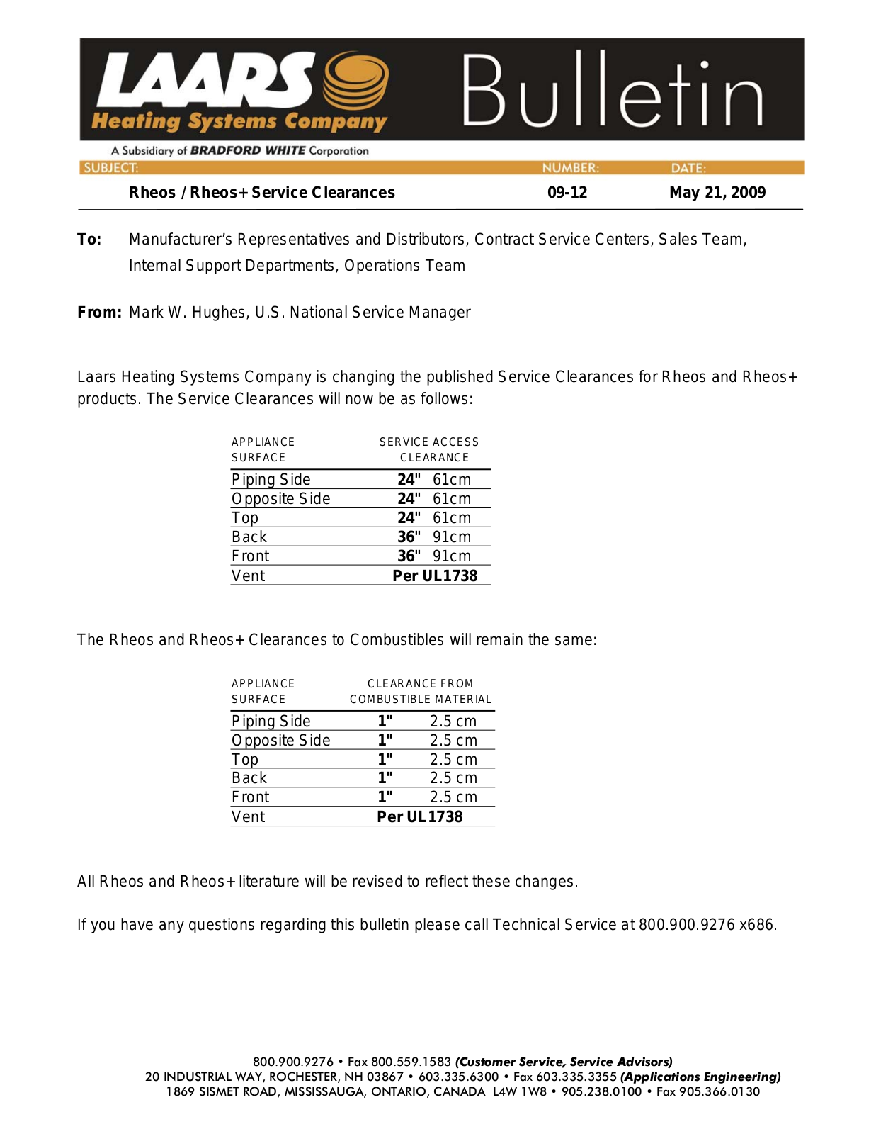 LAARS Rheos- RHHV User Manual