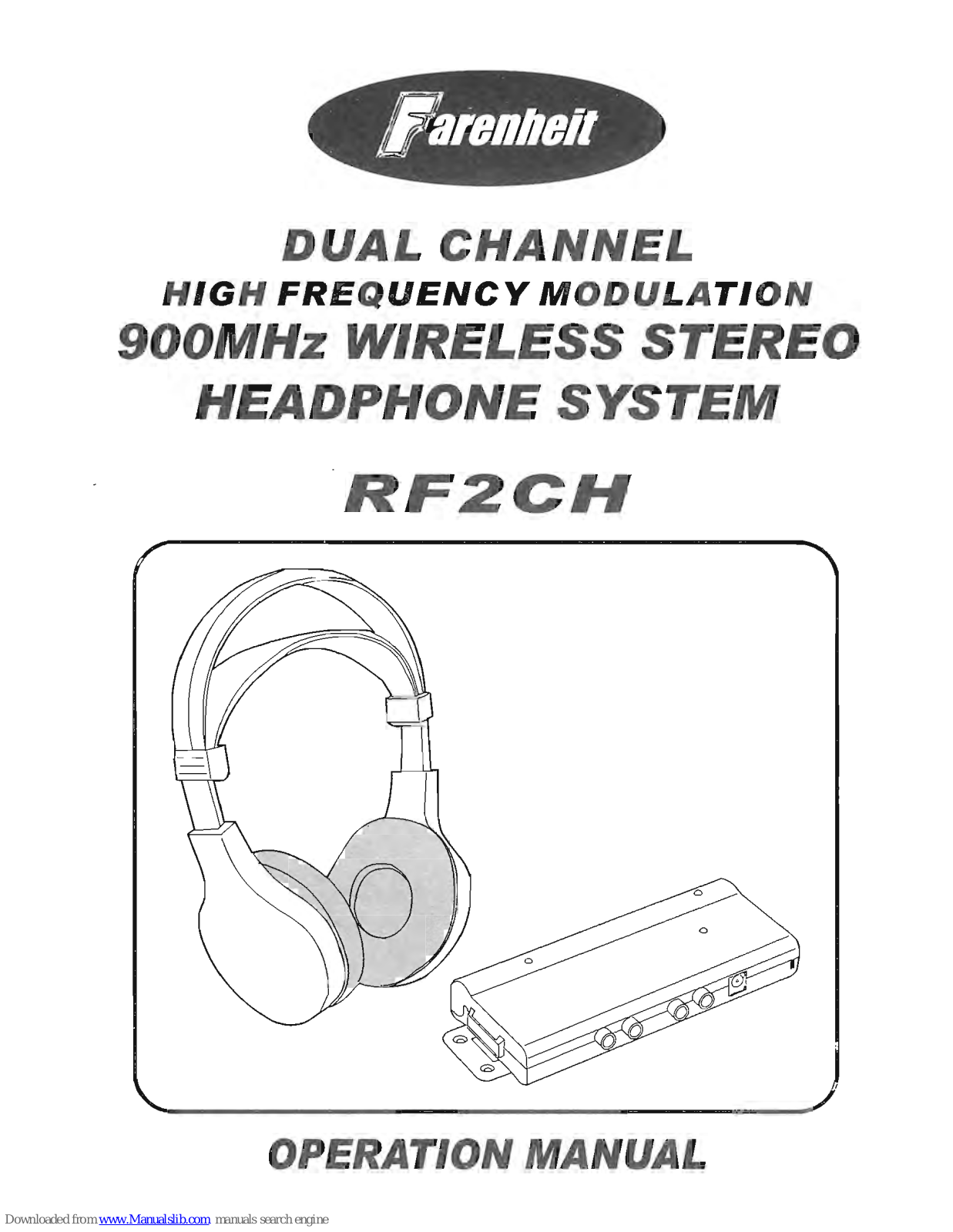 Farenheit RF2CH Operation Manual