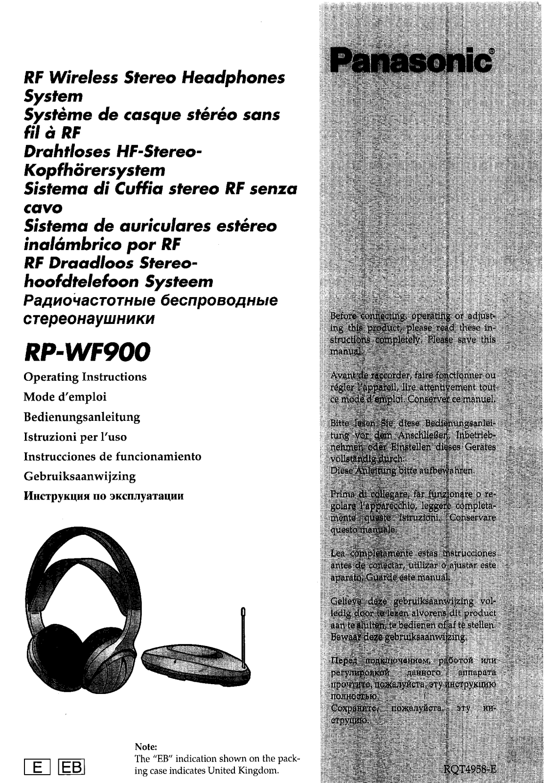 Panasonic RP-WF900 User Manual