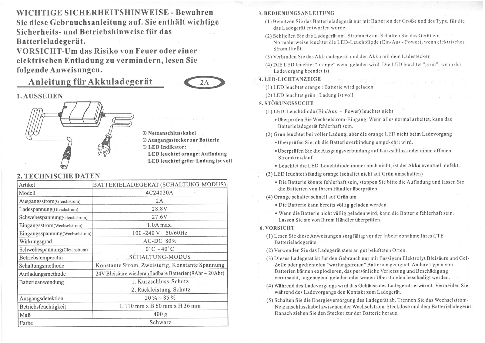 CTE 4C24020A User manual