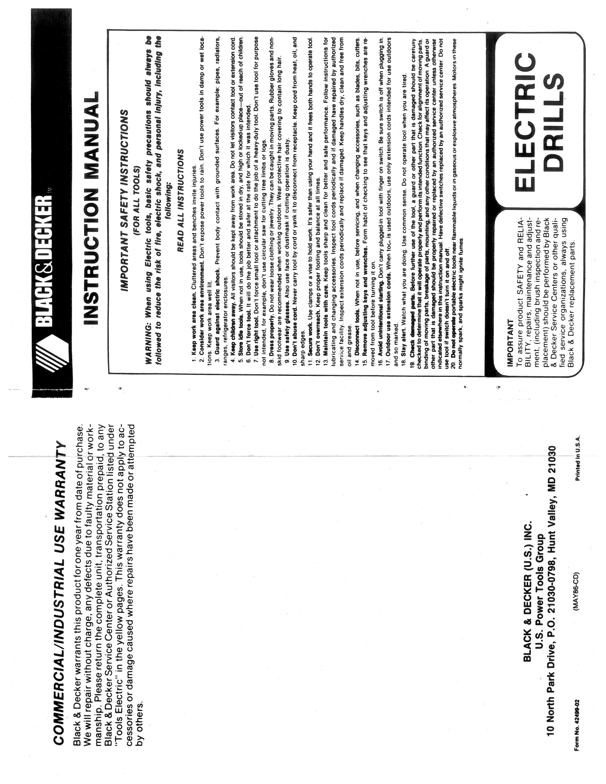 Black & Decker 42409-03 User Manual