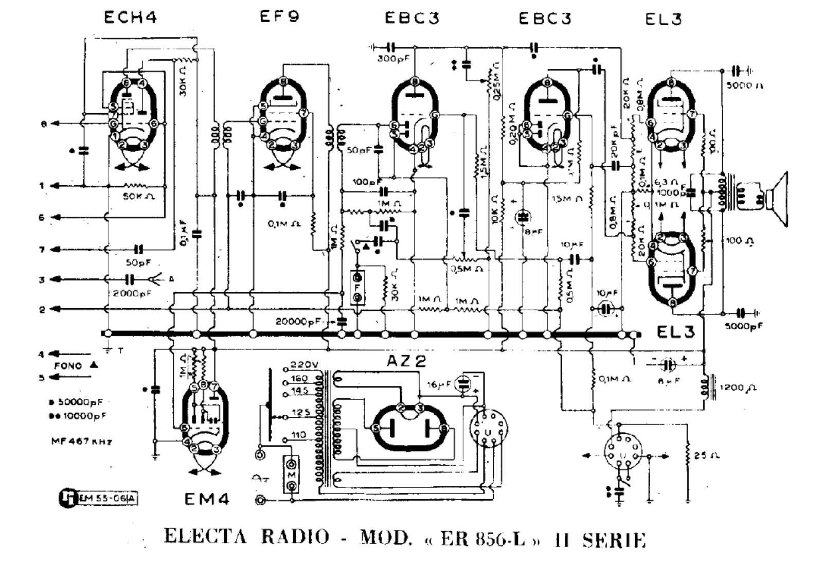 Electa Radio er856l ii schematic