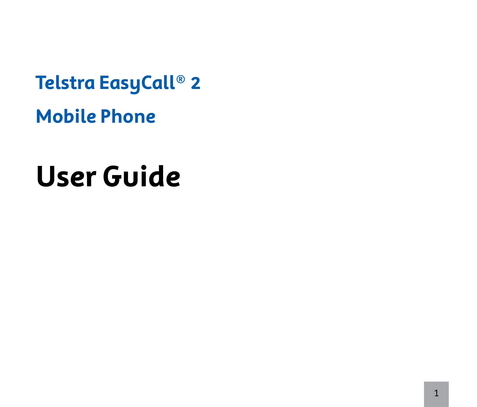 ZTE Telstra EasyCall 2 User Guide