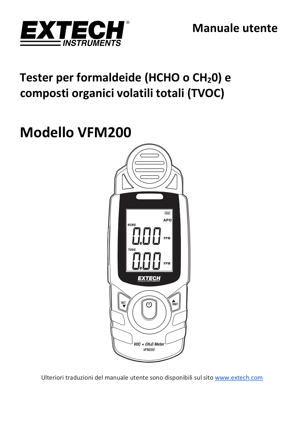 Extech VFM200 User guide