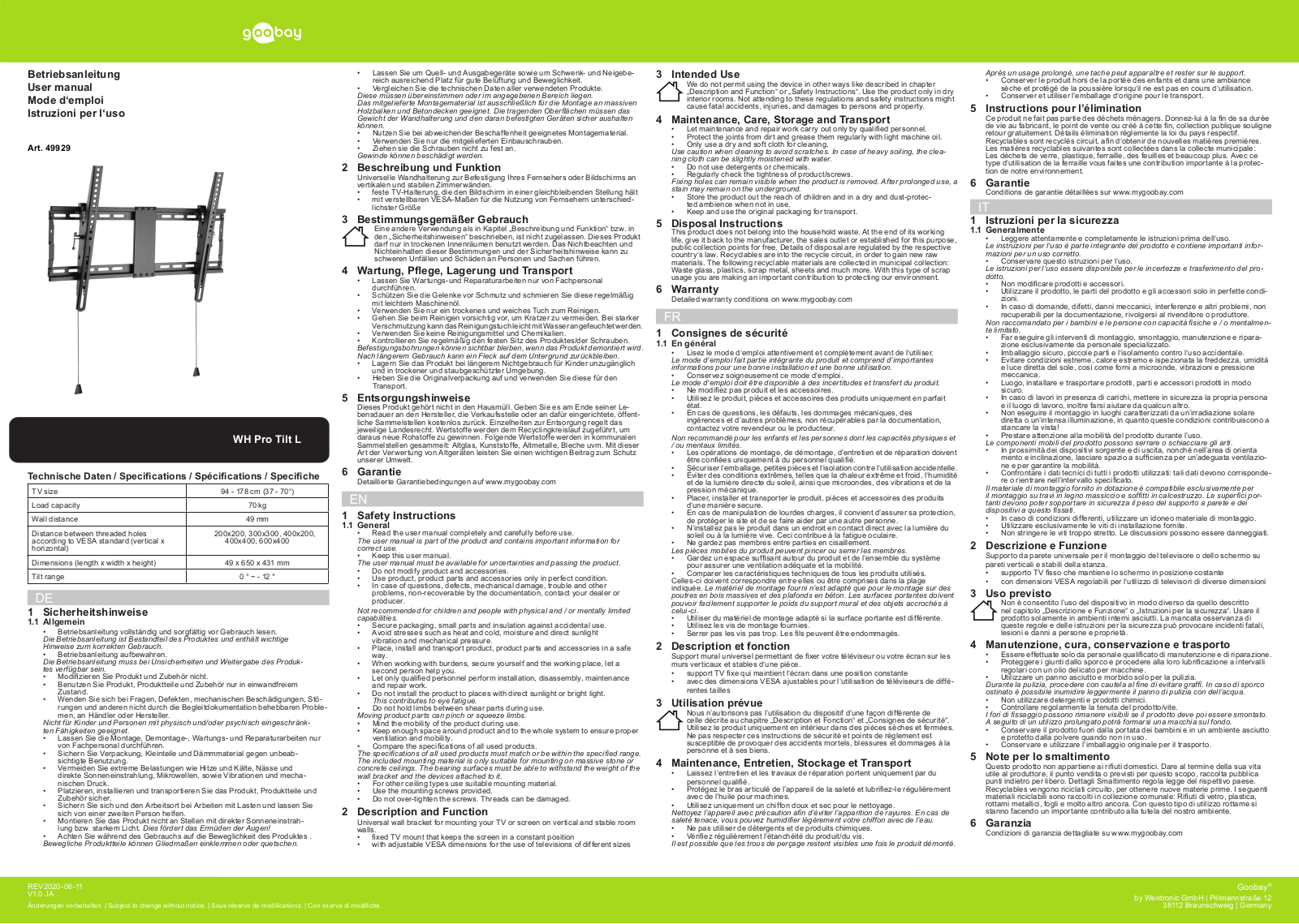 GOOBAY 49929 Datasheet - ManualMachine.com