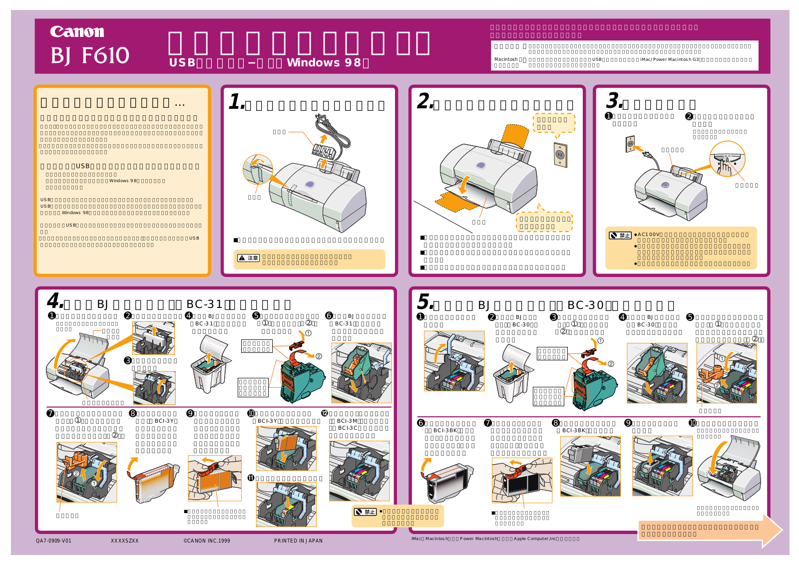 Canon BJ F610 Start here (Windows)