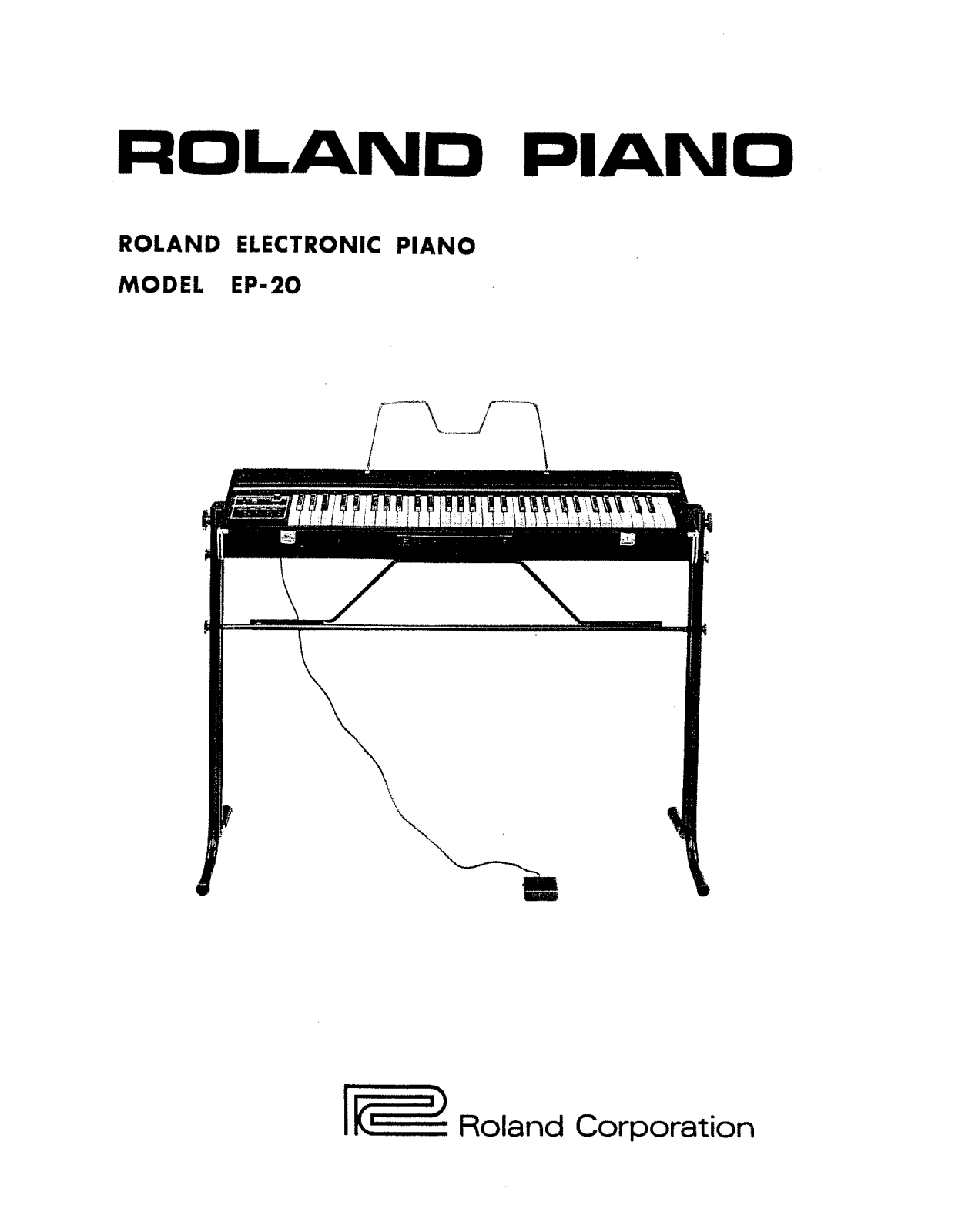 Roland Corporation EP-20 Owner's Manual