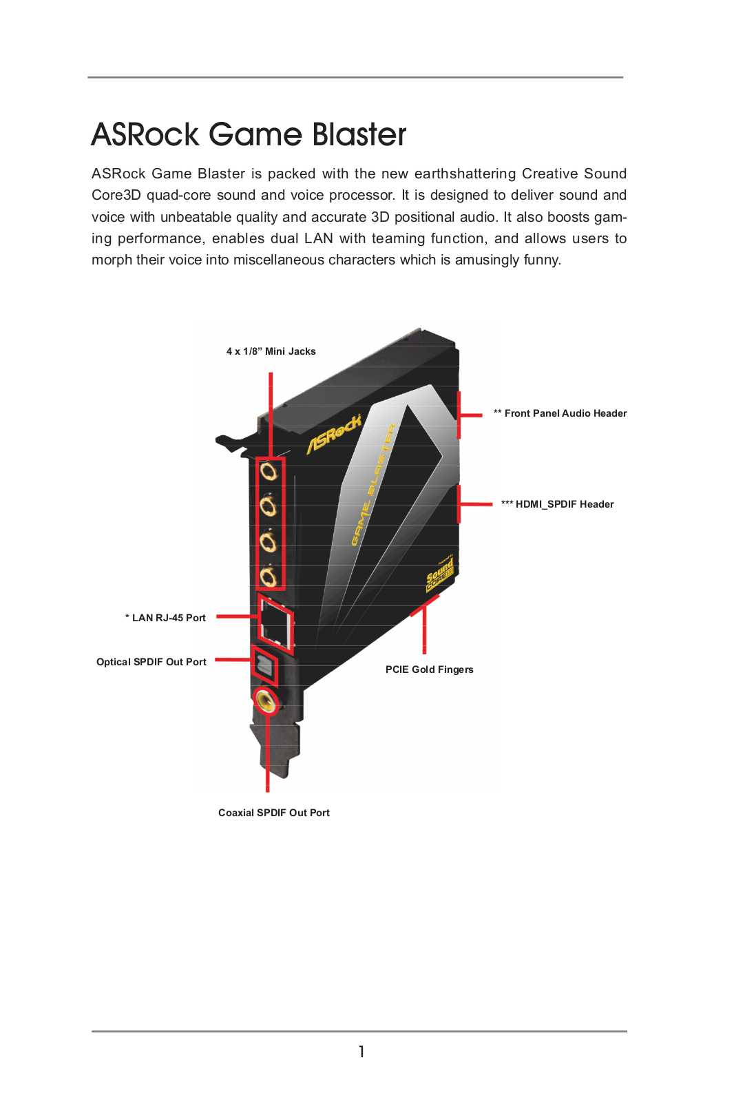 ASRock Game Blaste User Manual