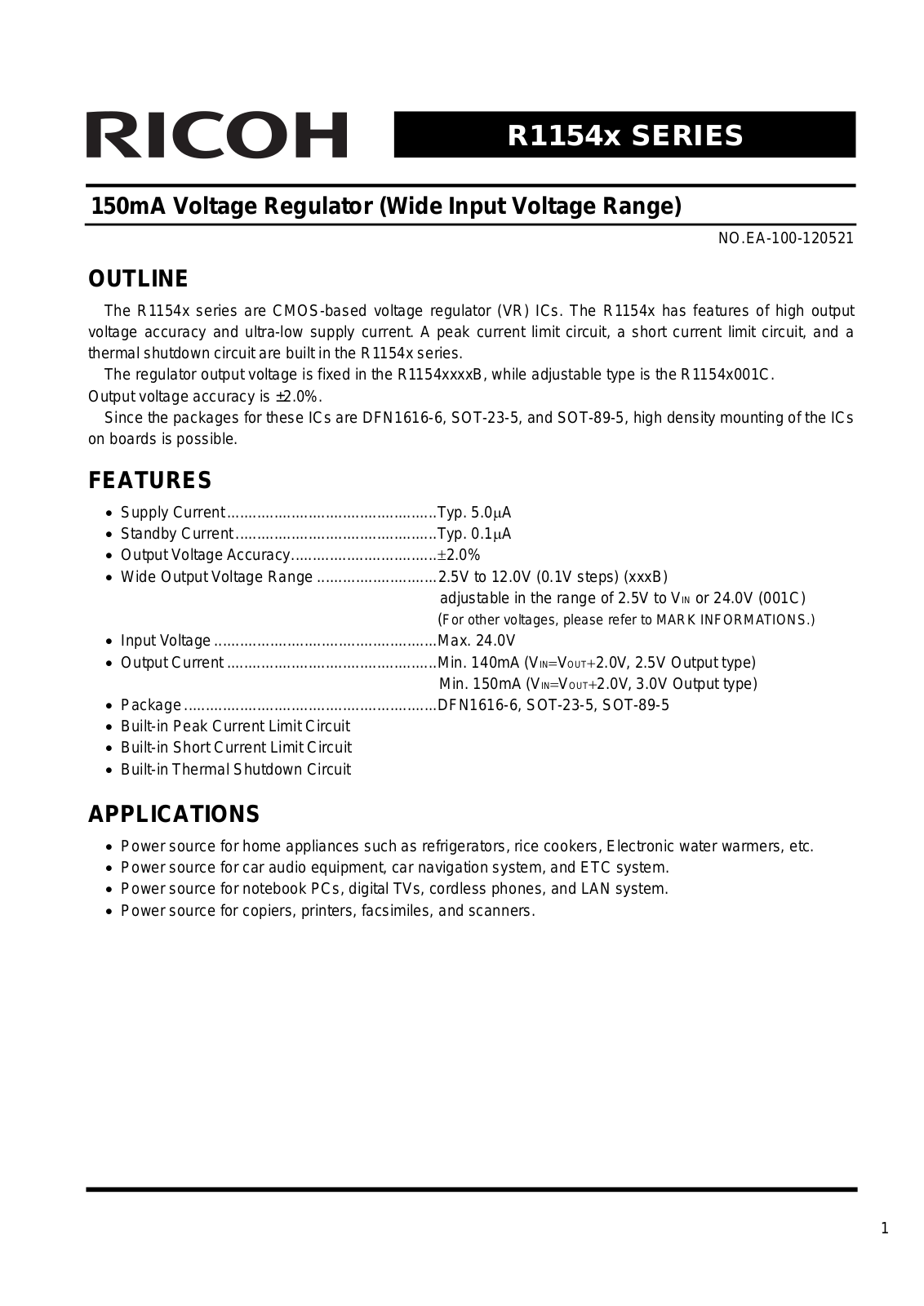 RICOH R1154x User Manual