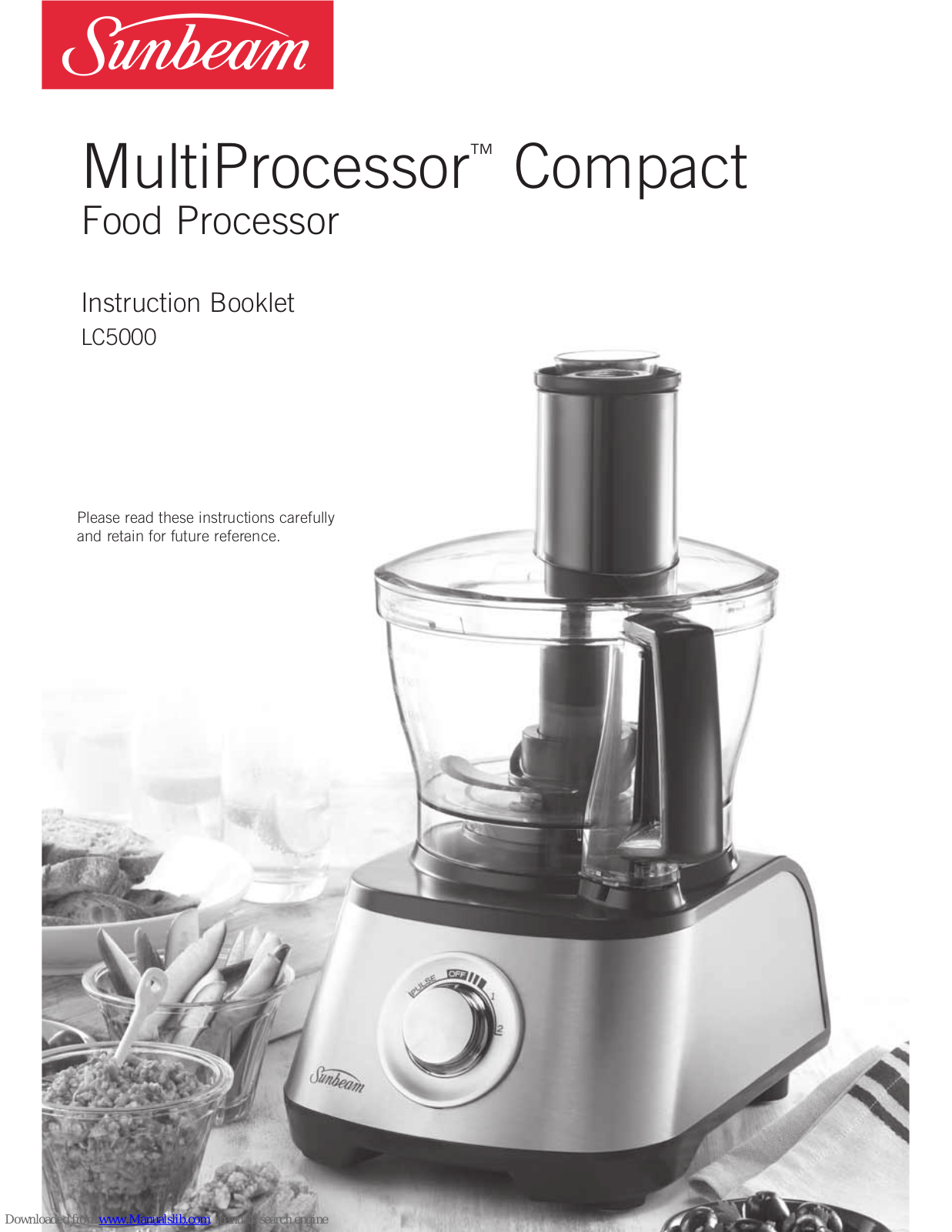 Sunbeam MultiProcessor Compact LC5000 Instruction Booklet