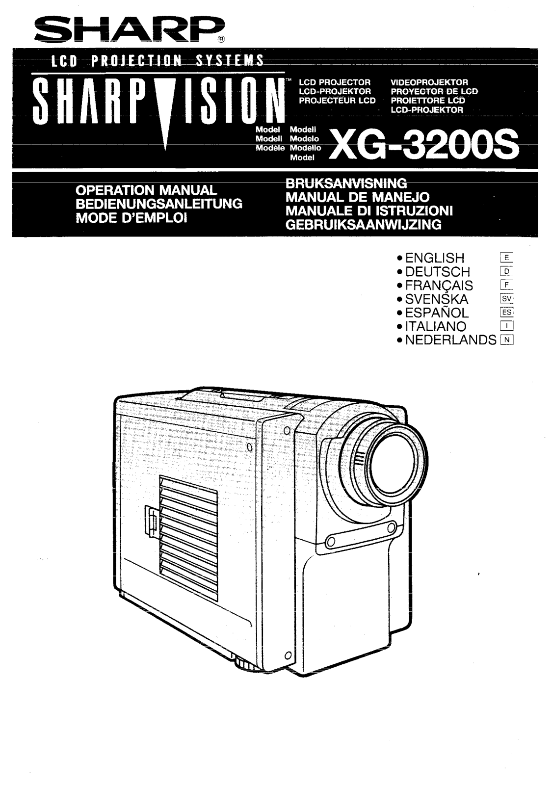 Sharp XG-3200S Operation Manual