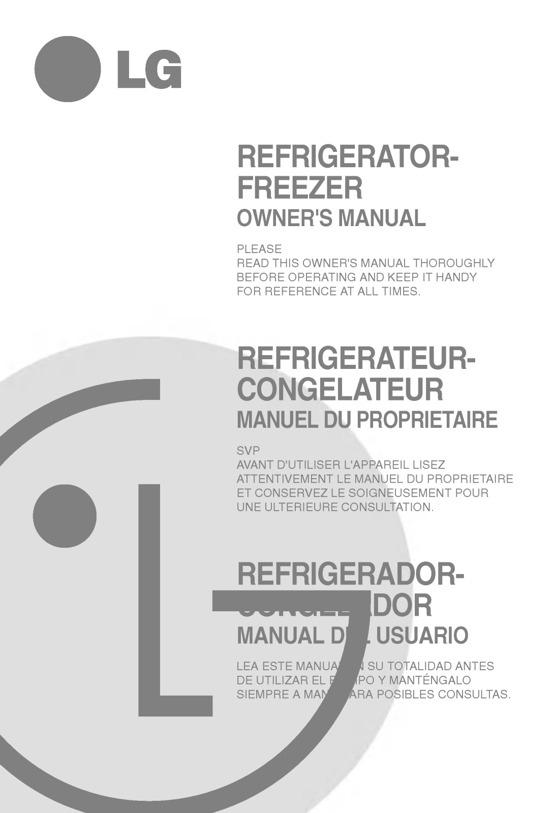 LG GR-652QVP User Guide