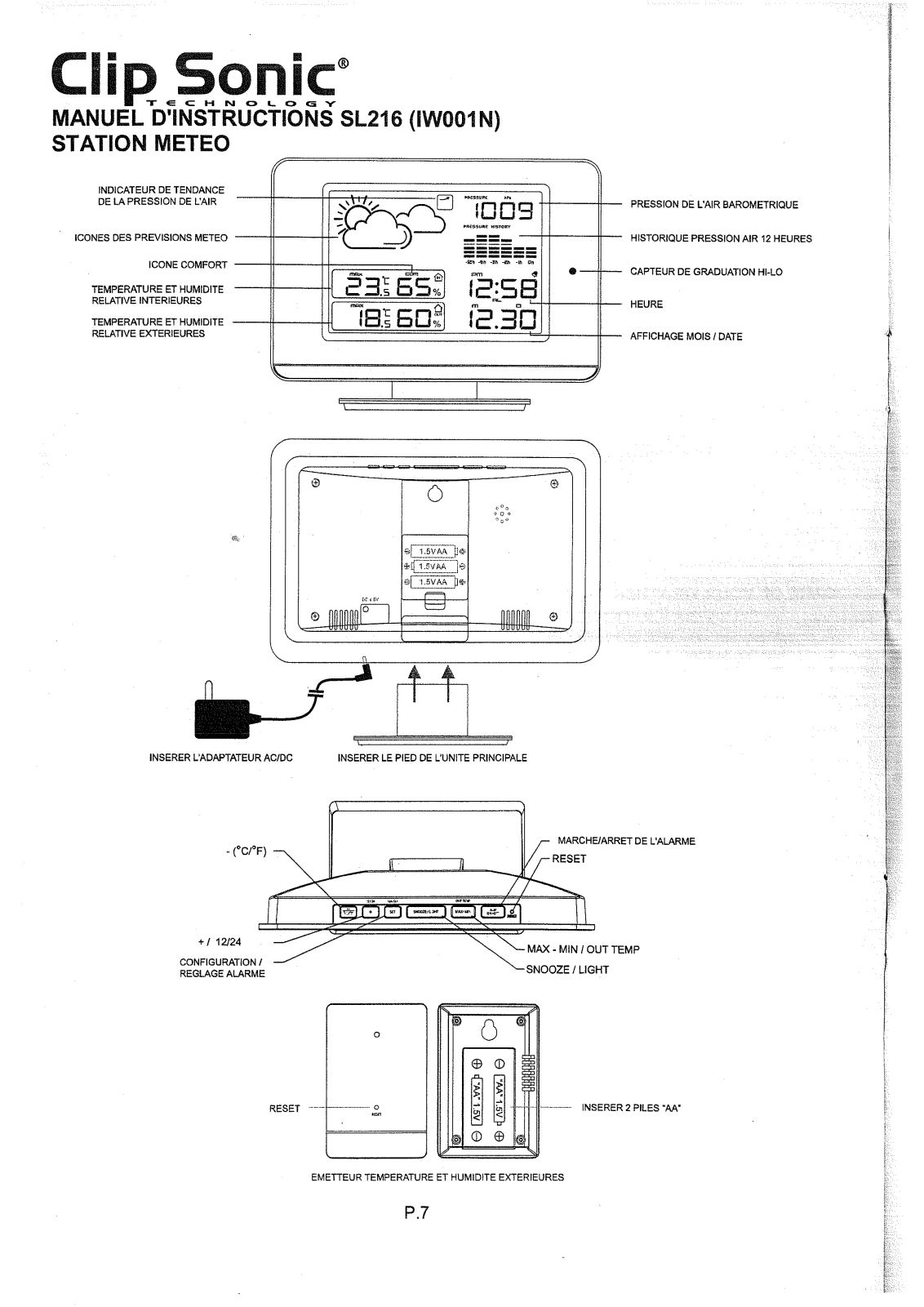 CLIP SONIC SL216 User Manual