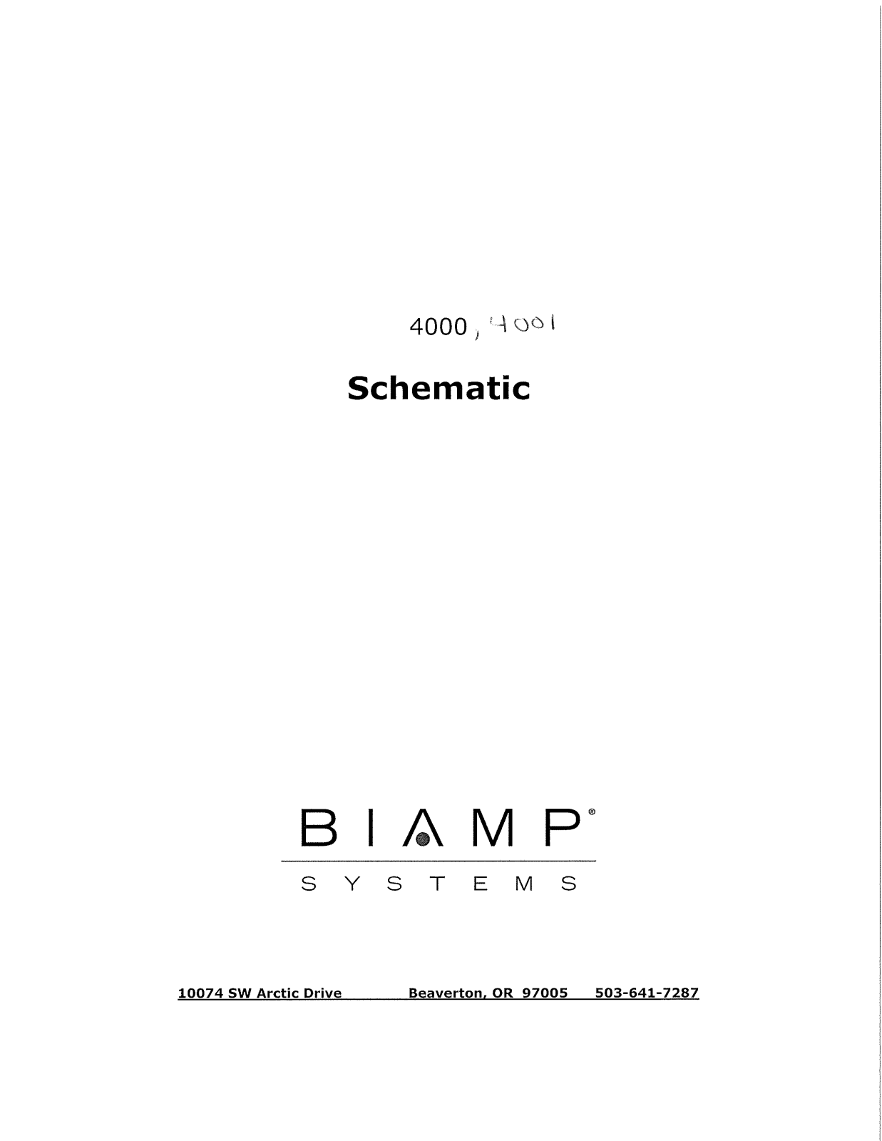 Biamp DJ 4000, DJ 4001 User Manual