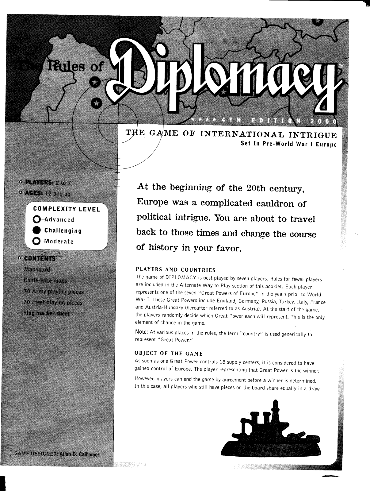 Hasbro DIPLOMACY User Manual