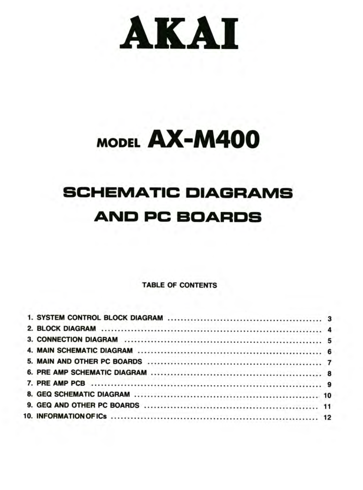 Akai AX-M400 Schematic