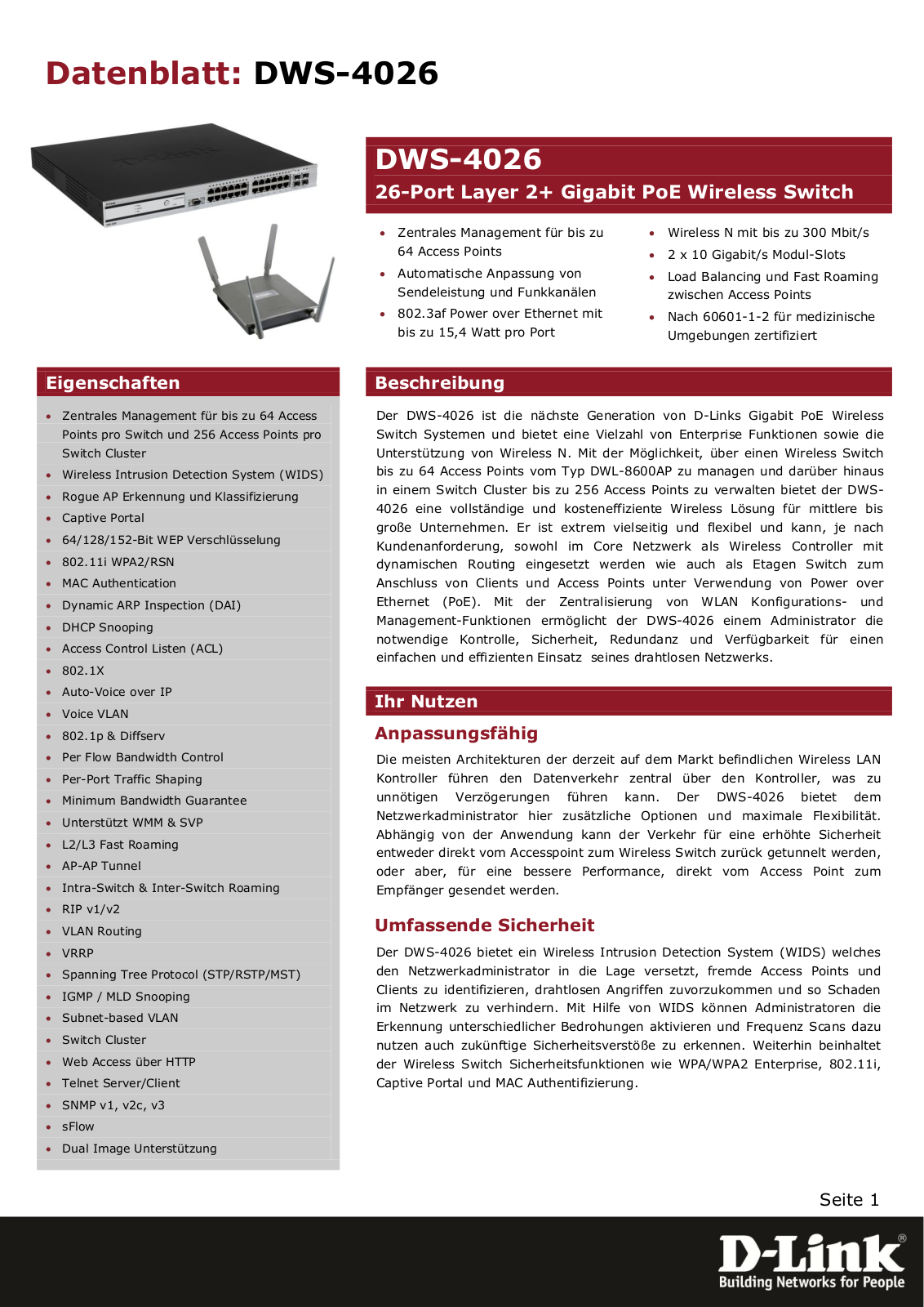 D-link DWS-4026 DATASHEET