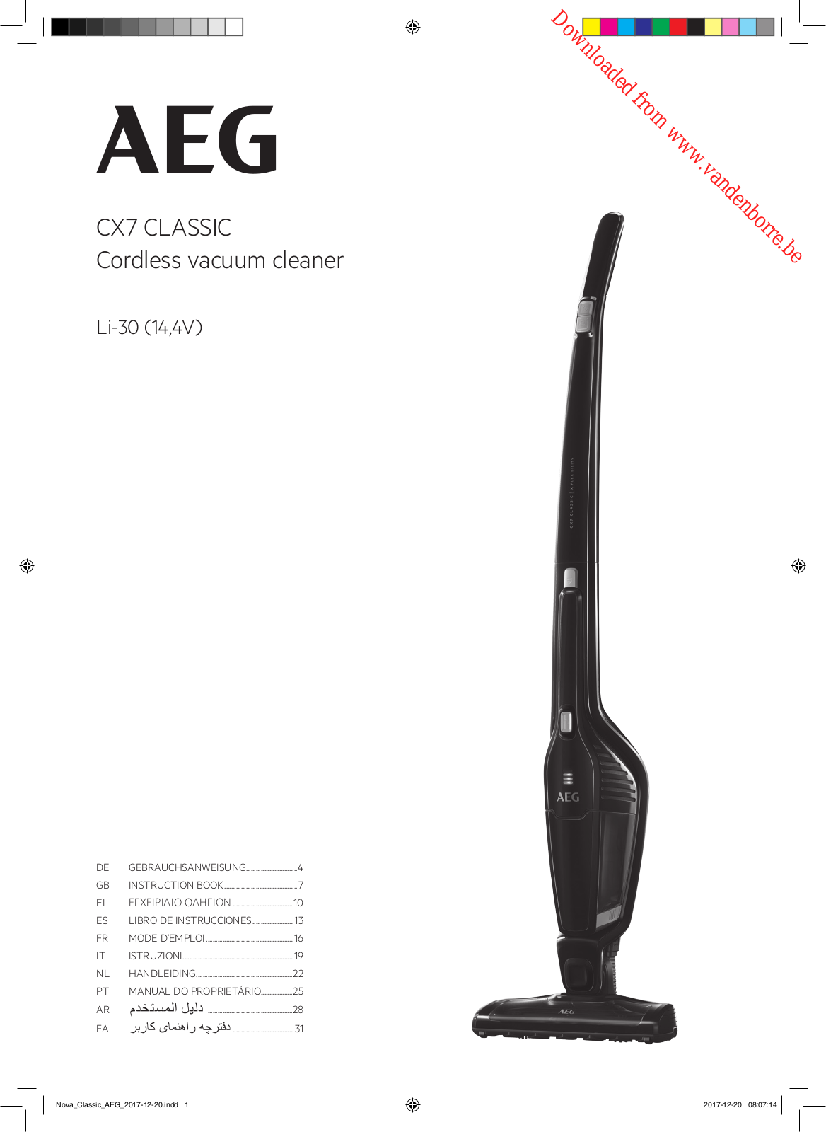 AEG CX7-1-30EB User Manual