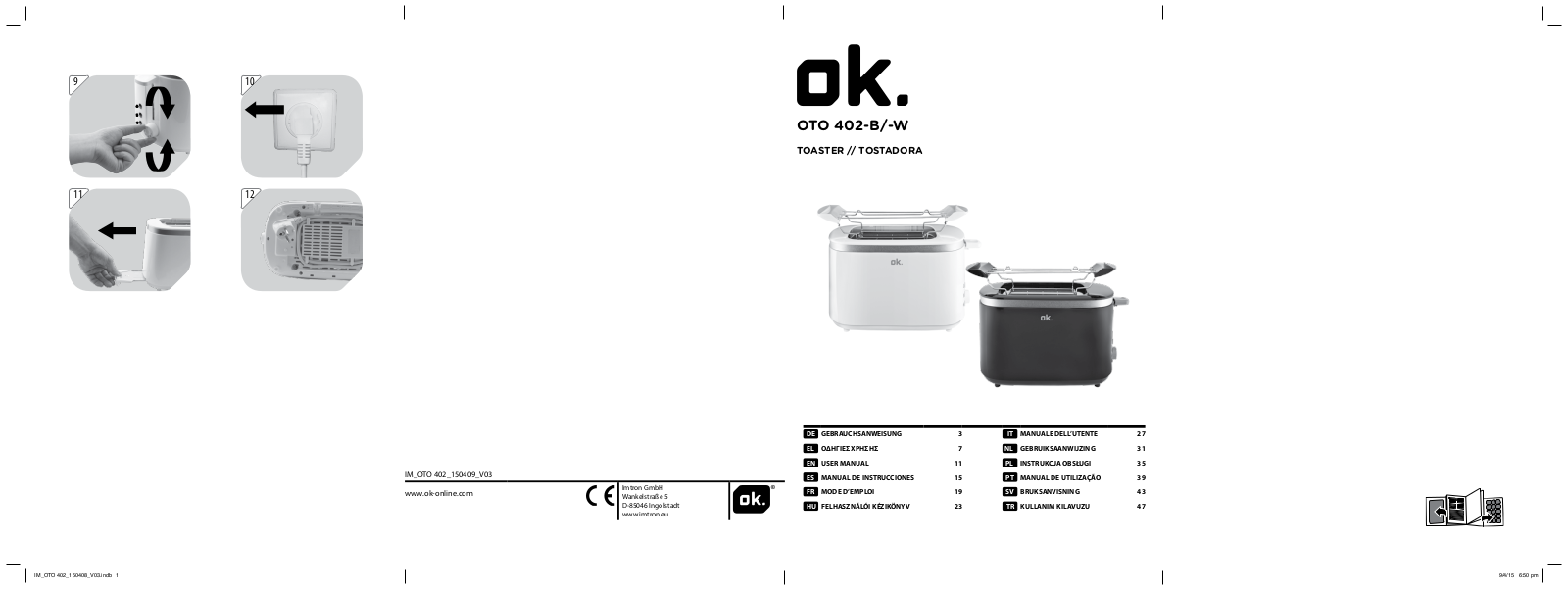 OK OTO 402-W User Manual