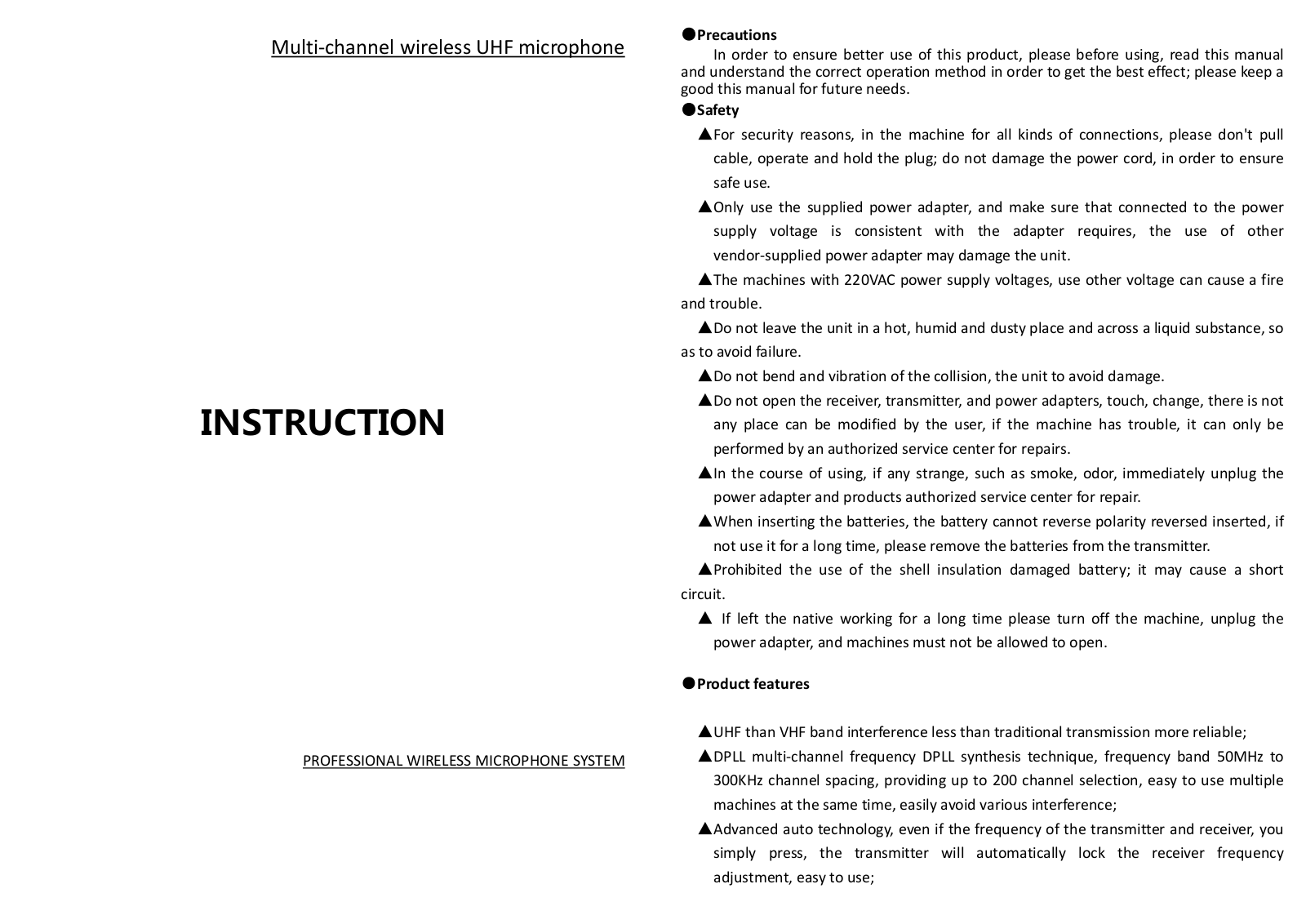 Enping Aokeo Electronics Factory DU 8038 Users manual