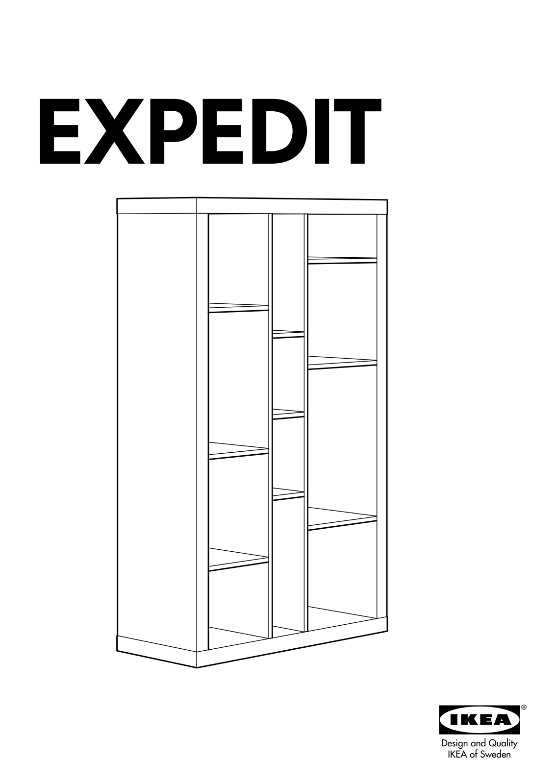 IKEA EXPEDIT BOOKCASE 35X58 Assembly Instruction